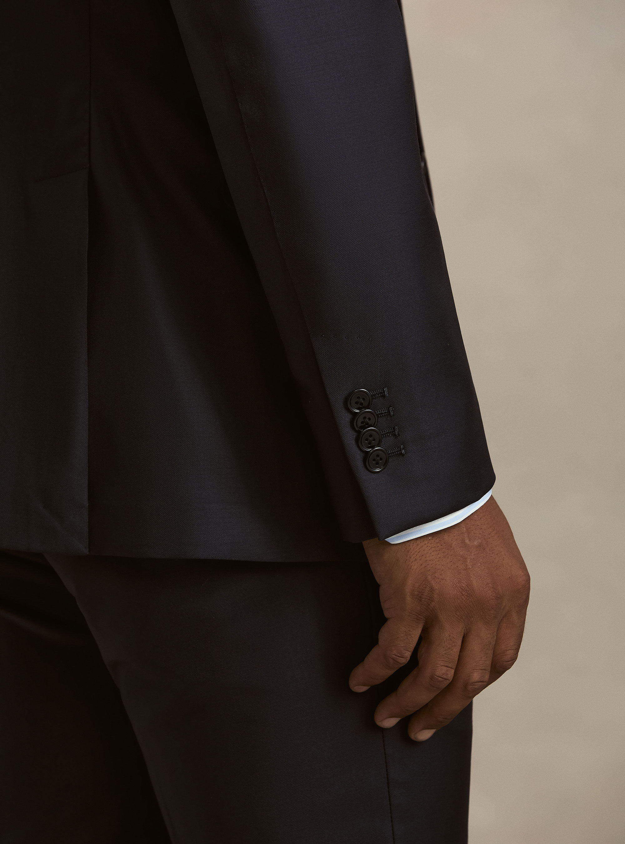 Pure wool suit blazer by Vitale Barberis Canonico, NAVY BLUE
