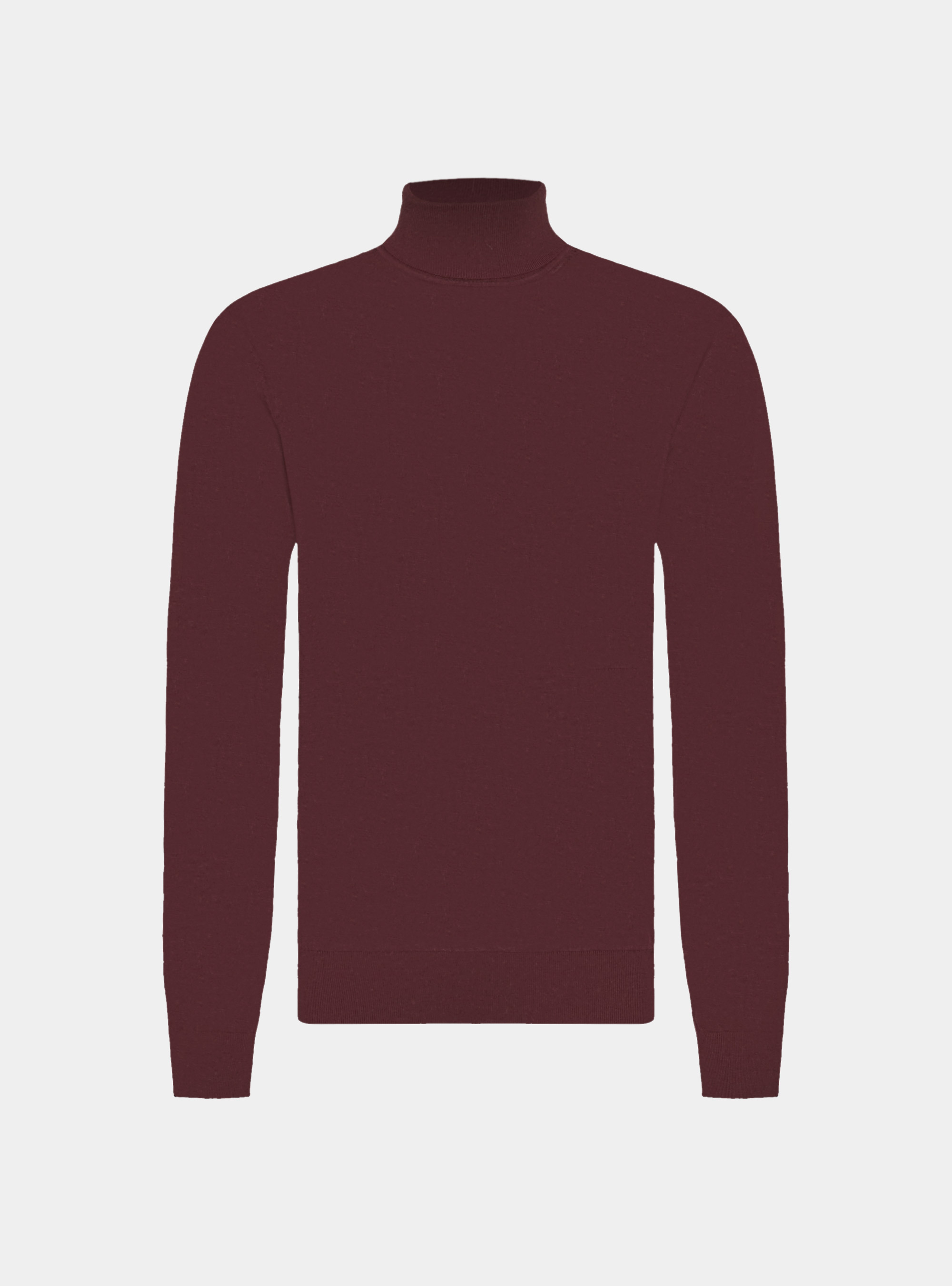 Rollkragenpullover aus reiner extrafeiner Merinowolle, BORDEAUX 0311C