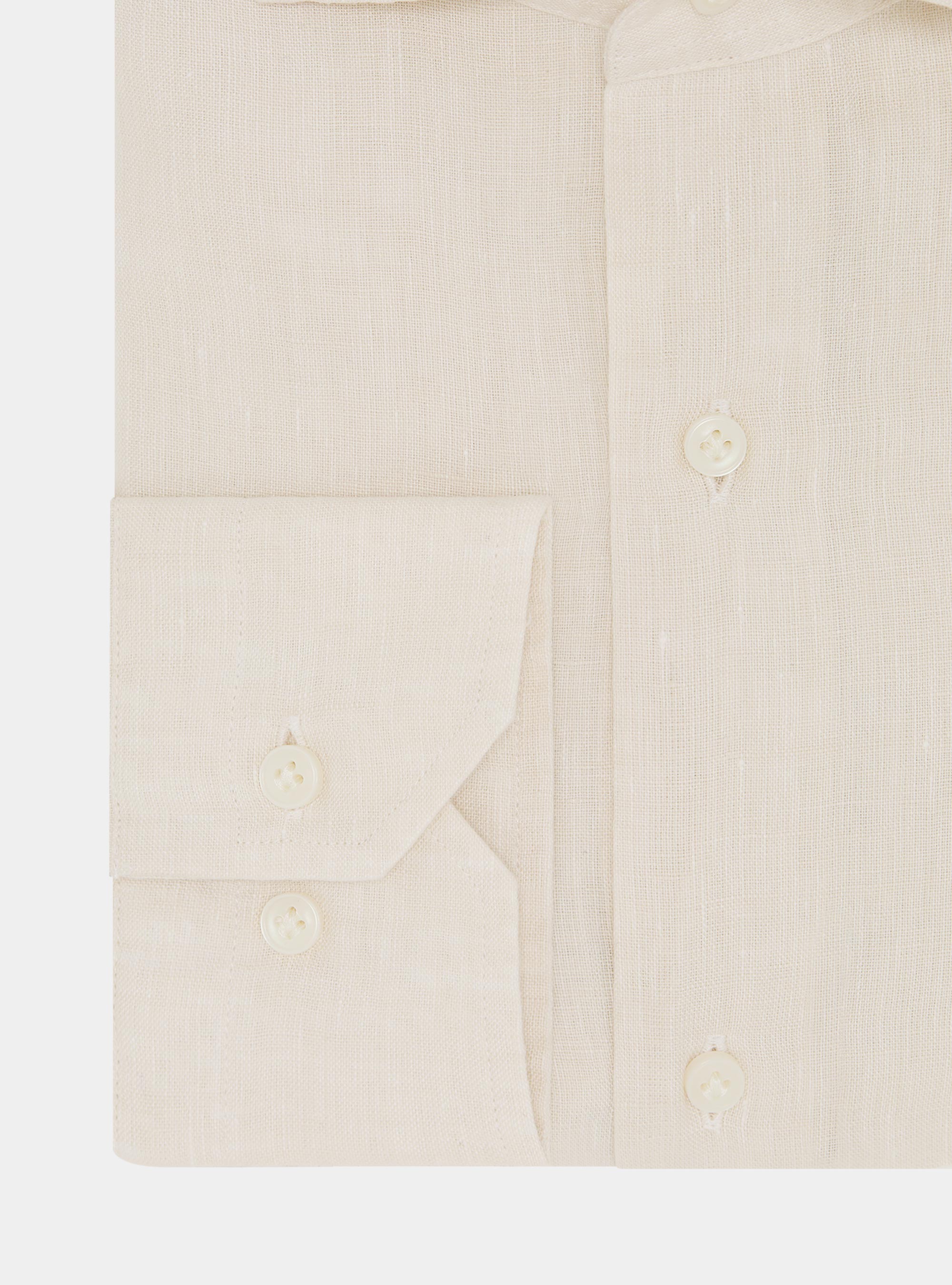 Camicia in puro lino, ECRU