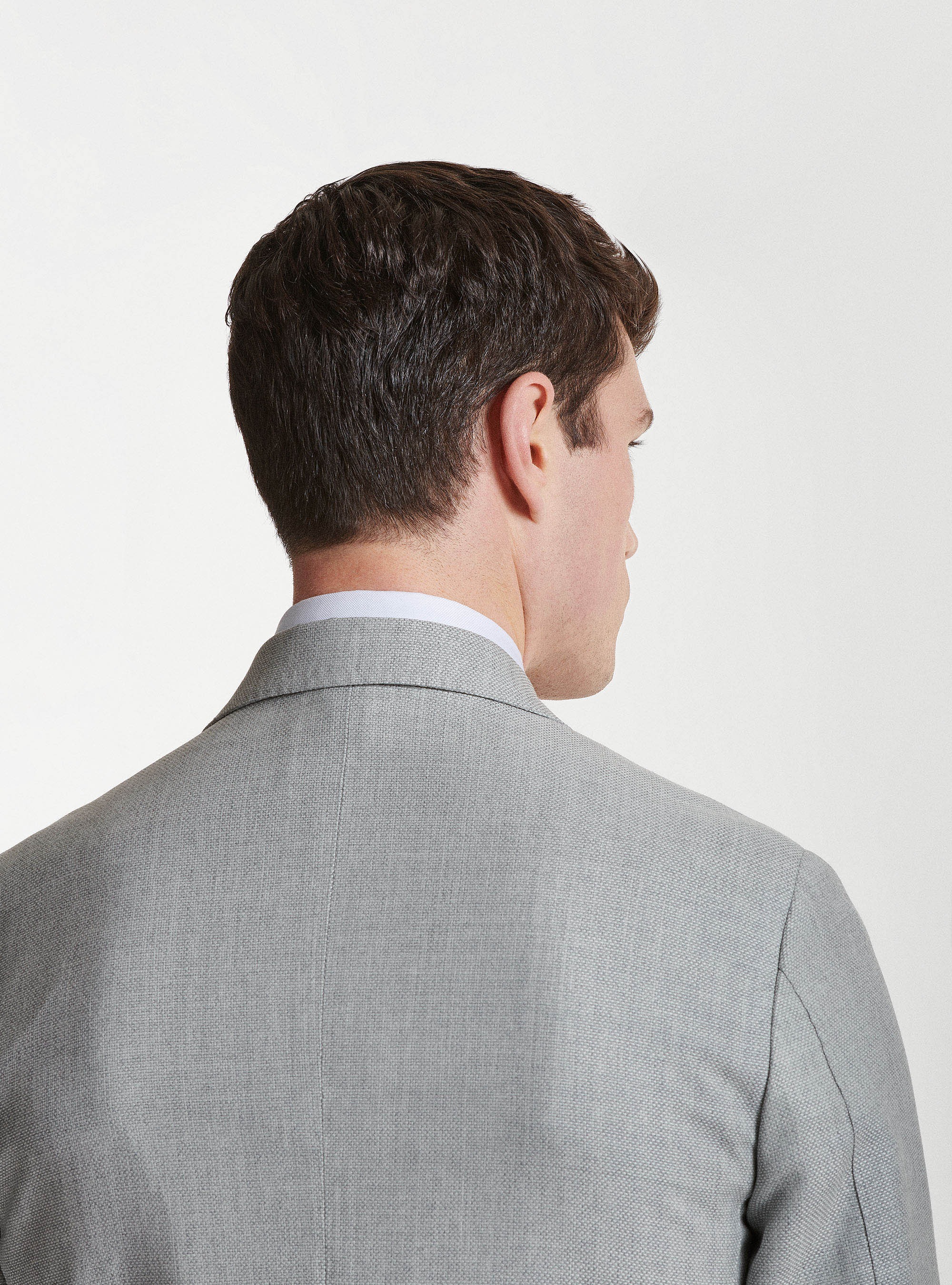 Giacca hopsack in lana Vitale Barberis Canonico, GRIGIO CHIARO MELANGE