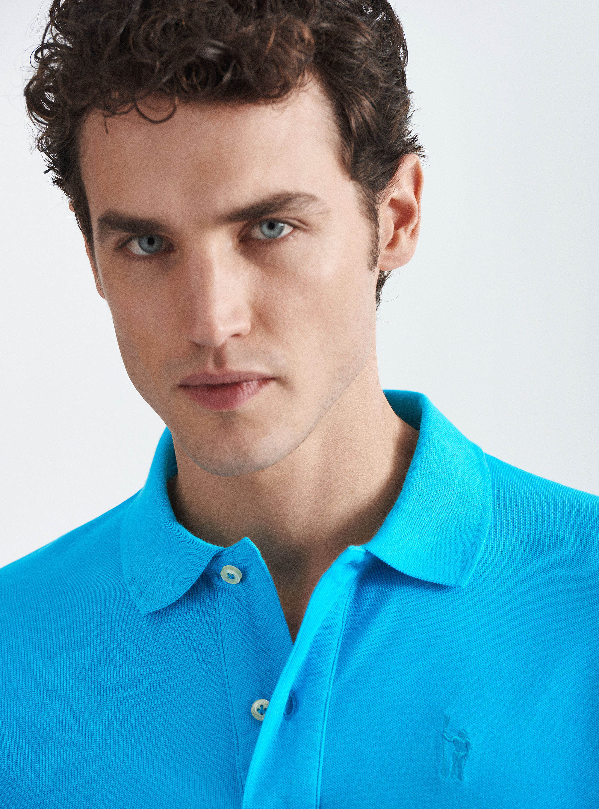 Polo cl&aacute;sico de piqu&eacute;, TURCHESE 0258C