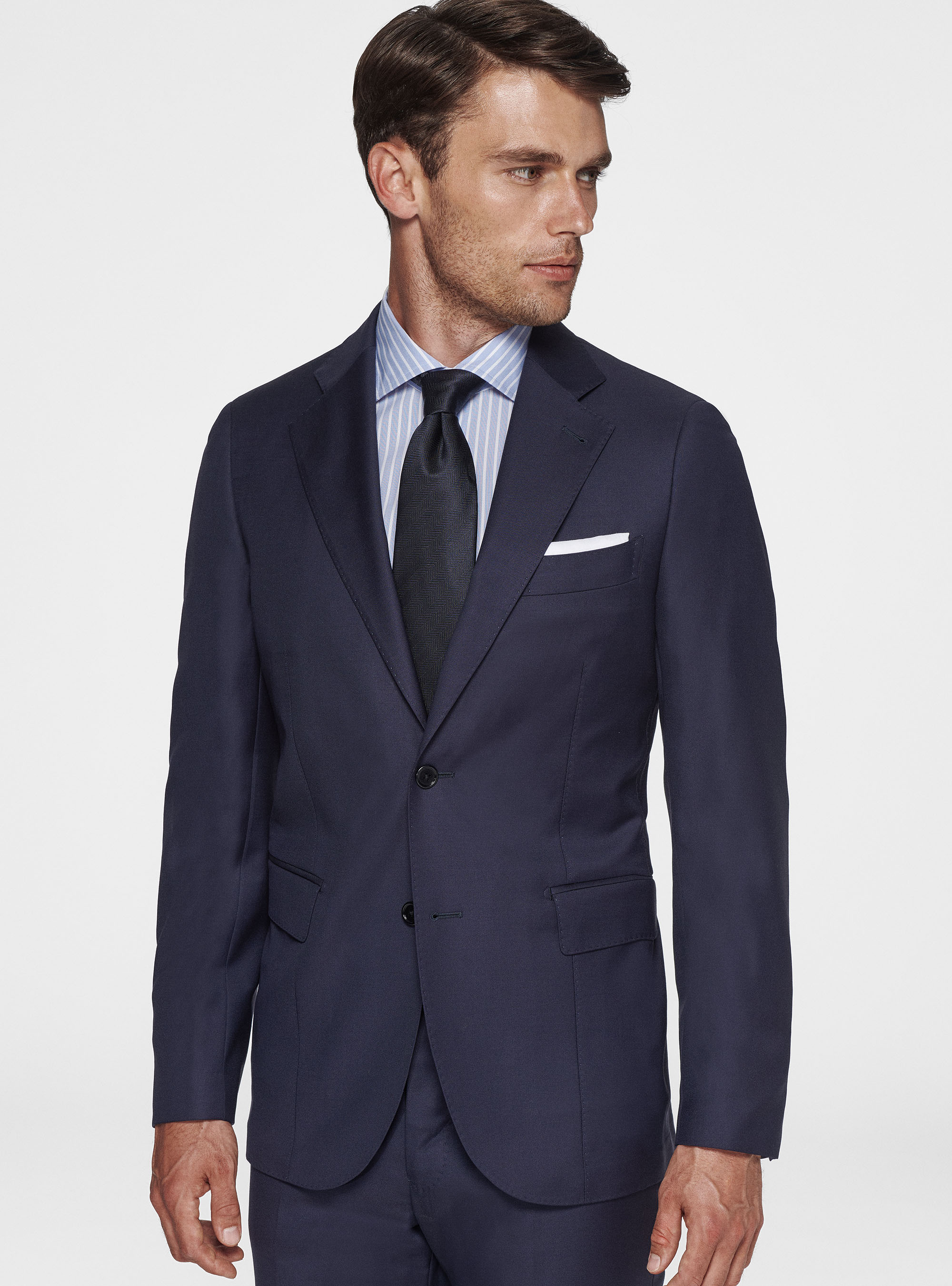 Giacca in pura lana superfine 110's, BLU NAVY