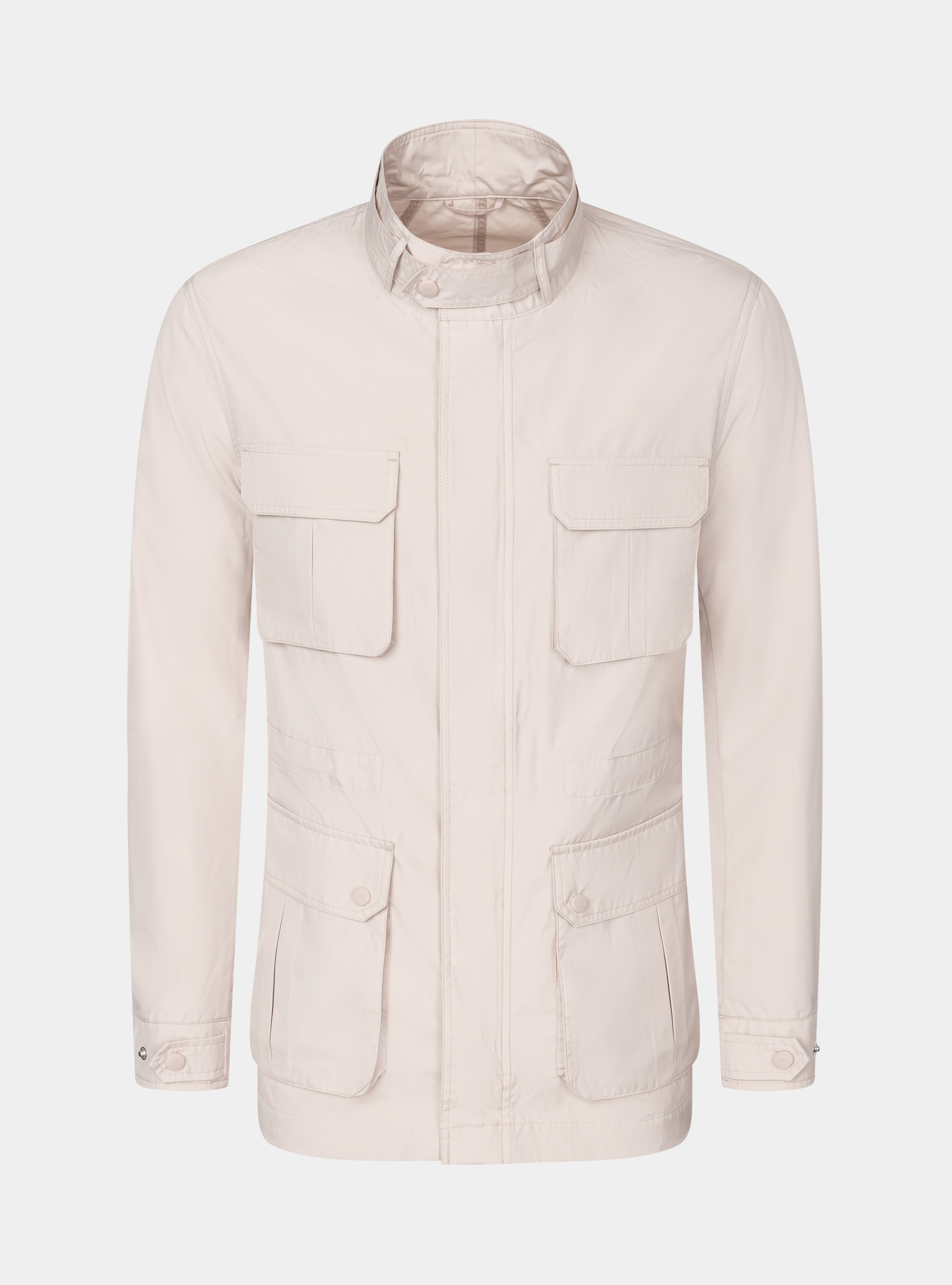 Field jacket in tessuto tecnico, ECRU