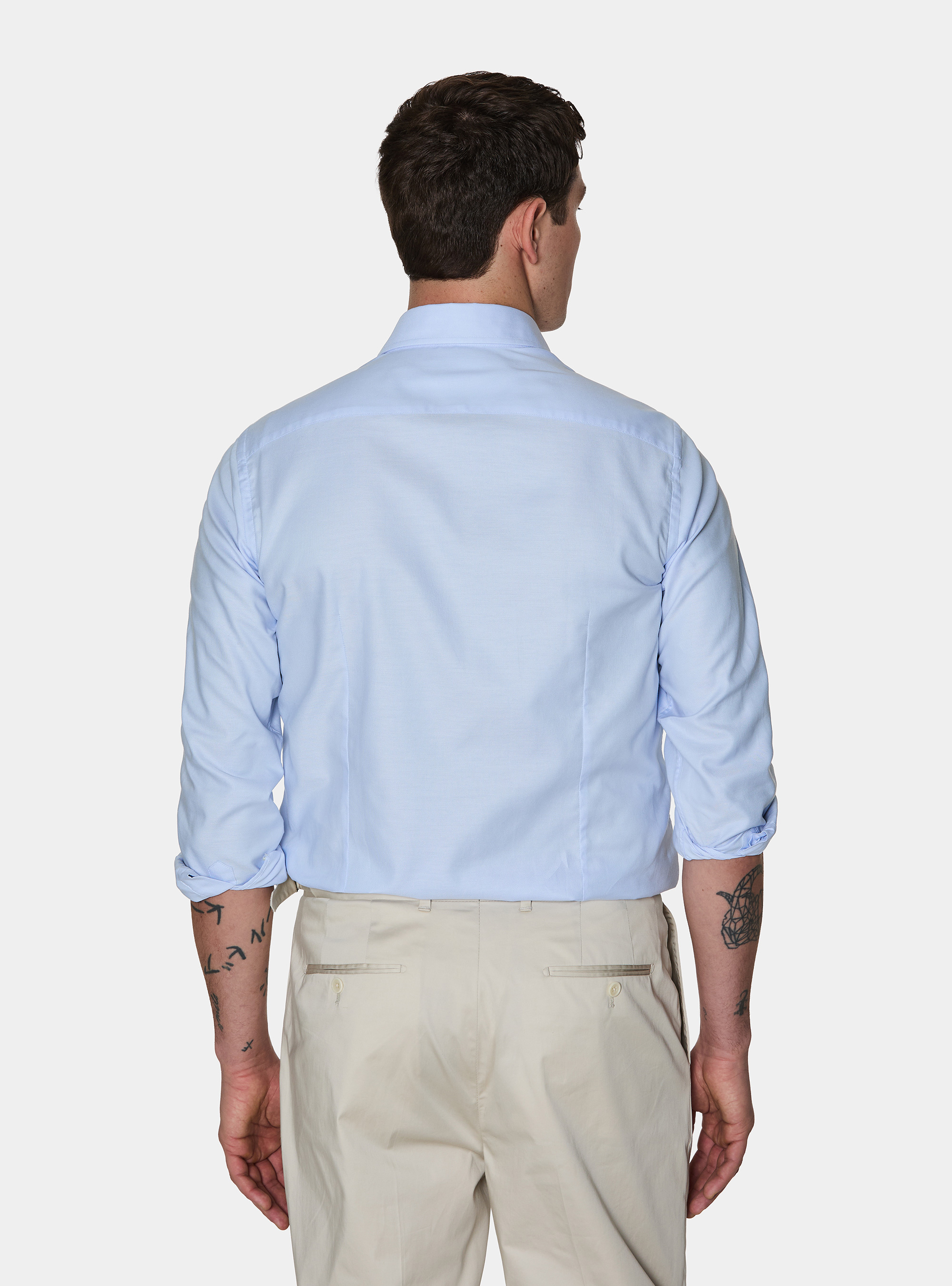 Camicia in cotone oxford, AZZURRO 0290C