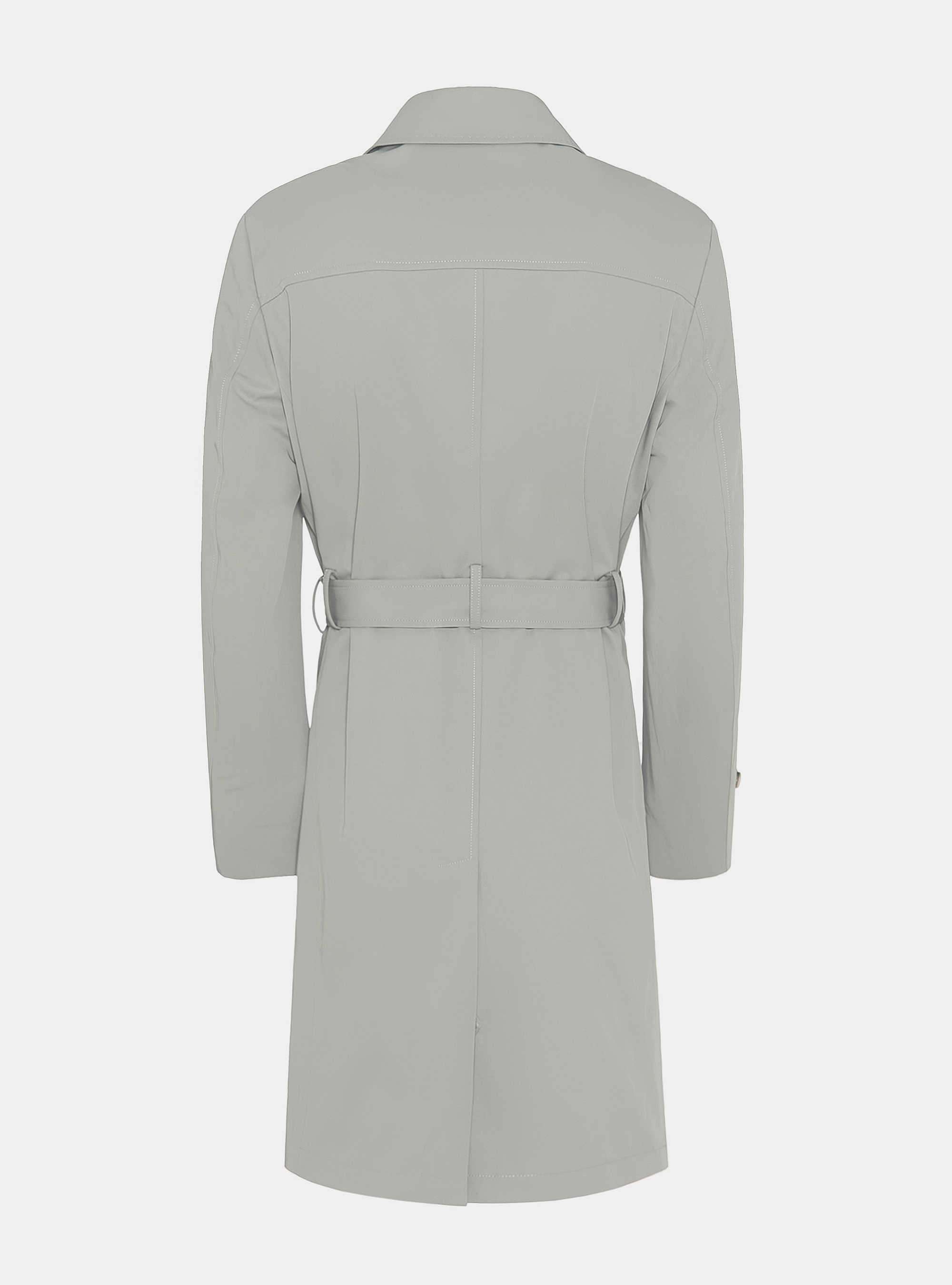Trench in twill di cotone, SALVIA 0602C