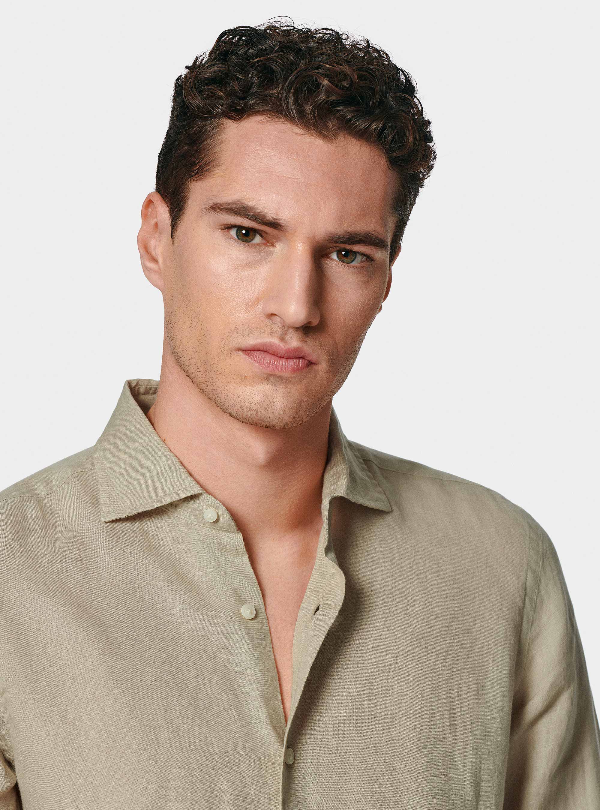 Camicia in puro lino, SABBIA