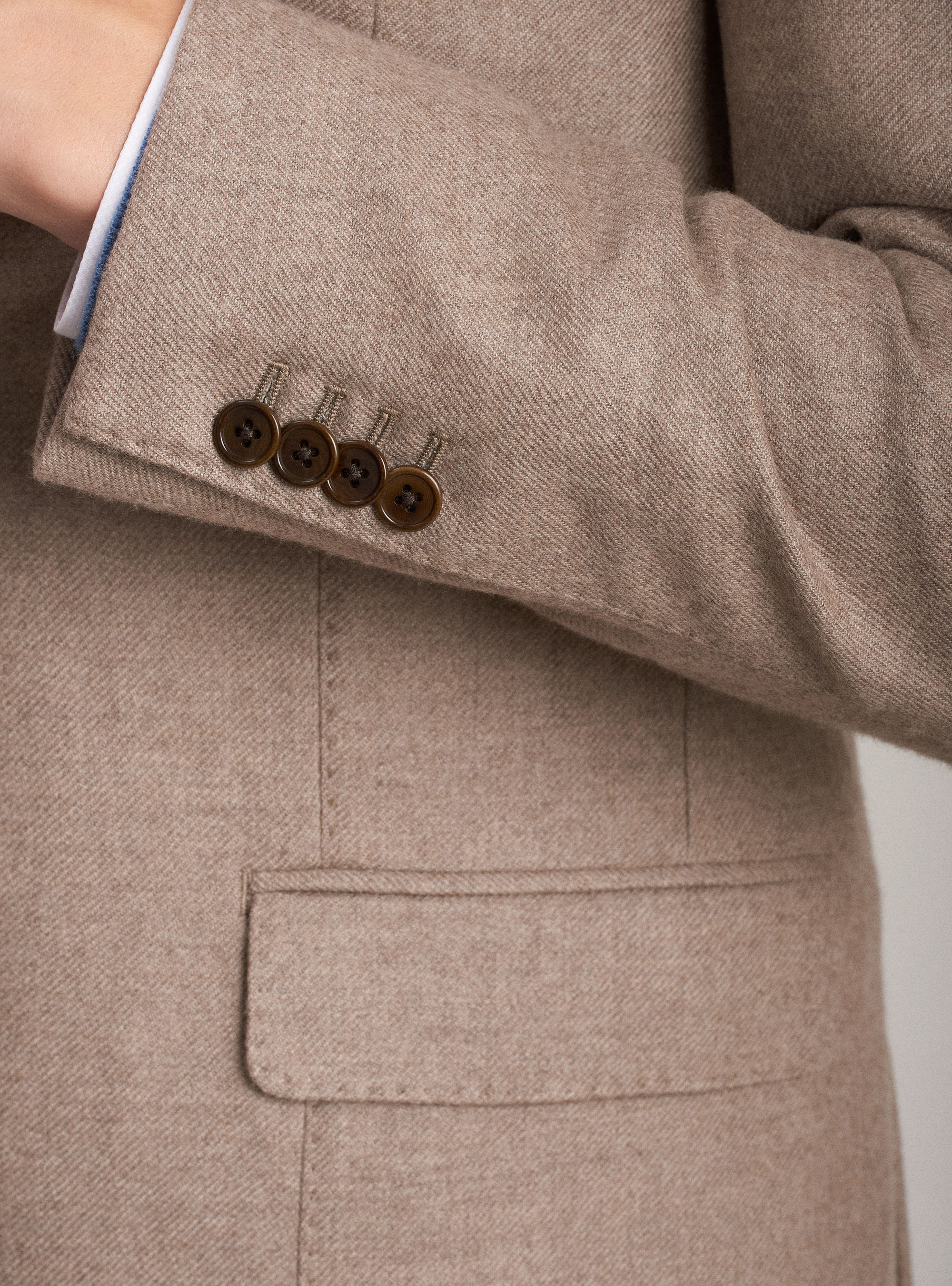 Chaqueta 100% cachemira, CRUDO