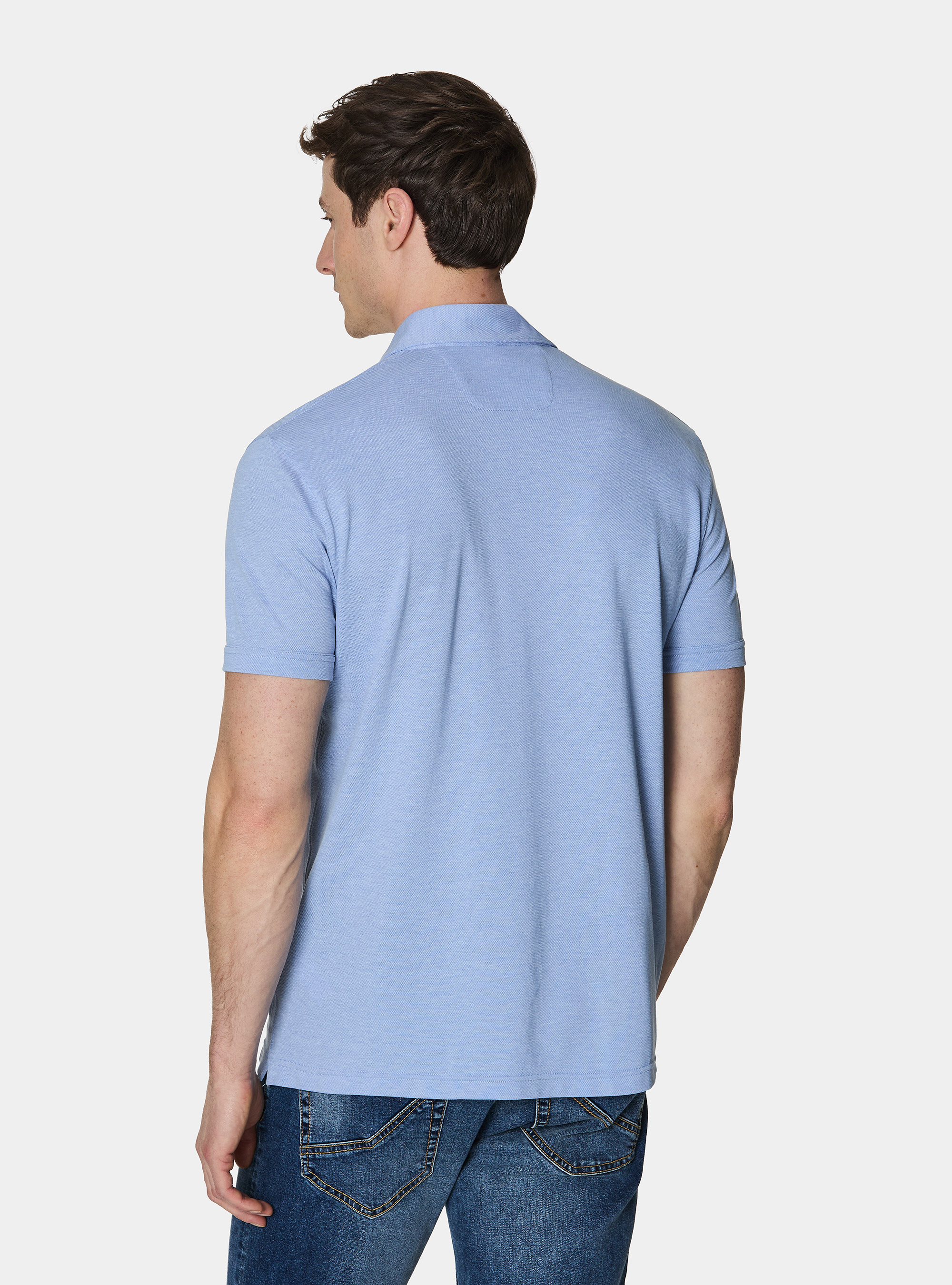 Polo en piqu&eacute; extensible GT01, BLEU CIEL