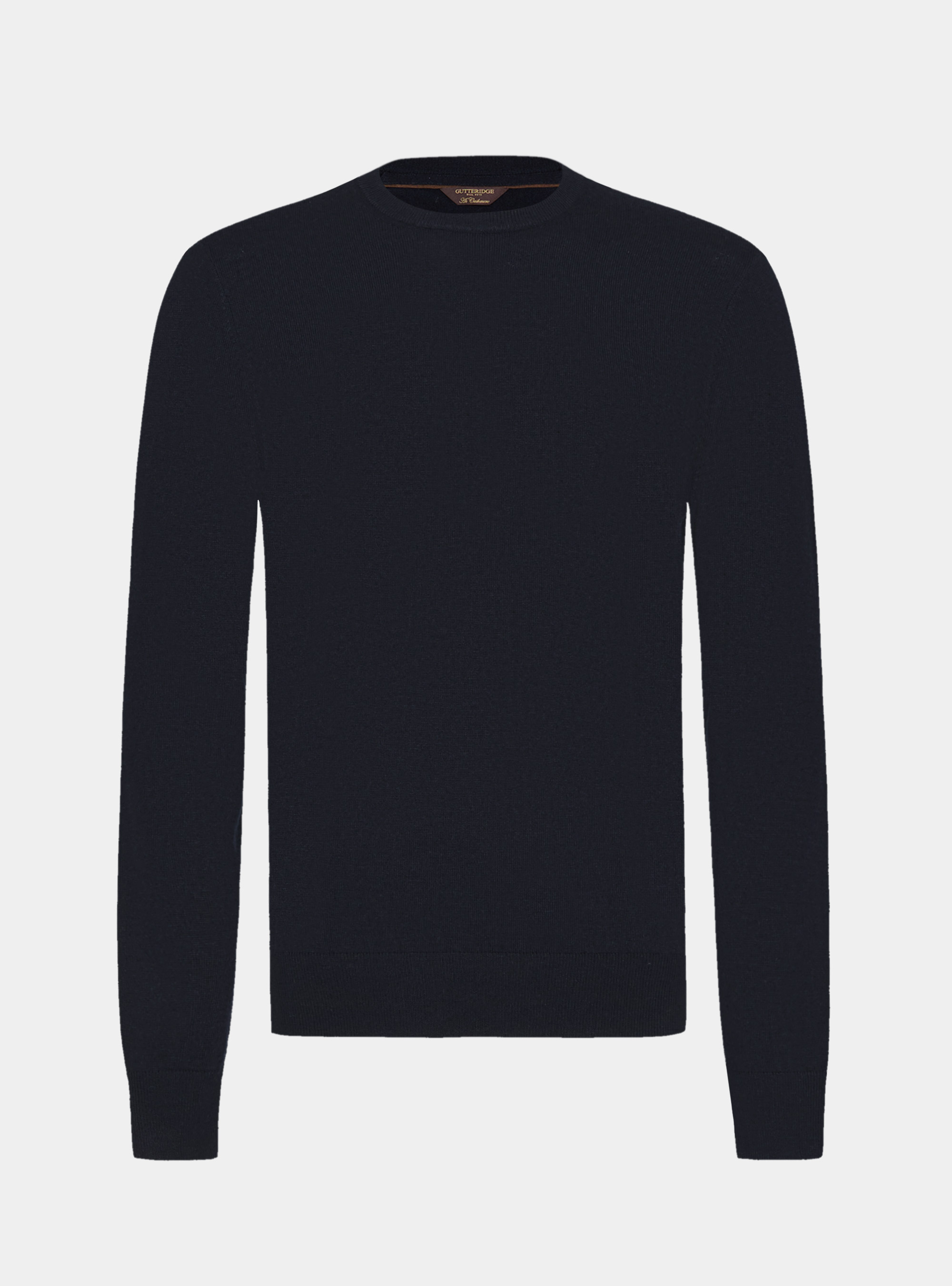 Wool and cashmere blend crewneck sweater, NAVY BLUE