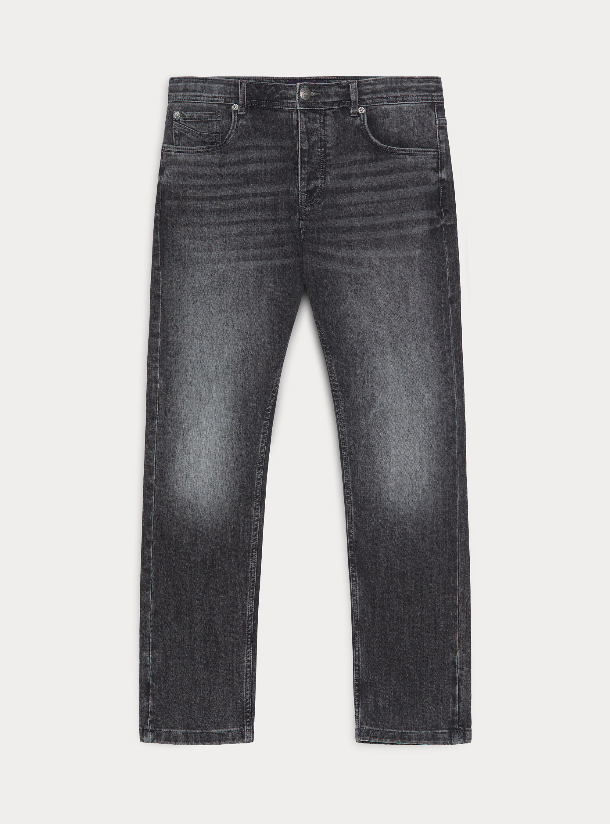 Stretch-Baumwoll-Denim, NERO 0100C