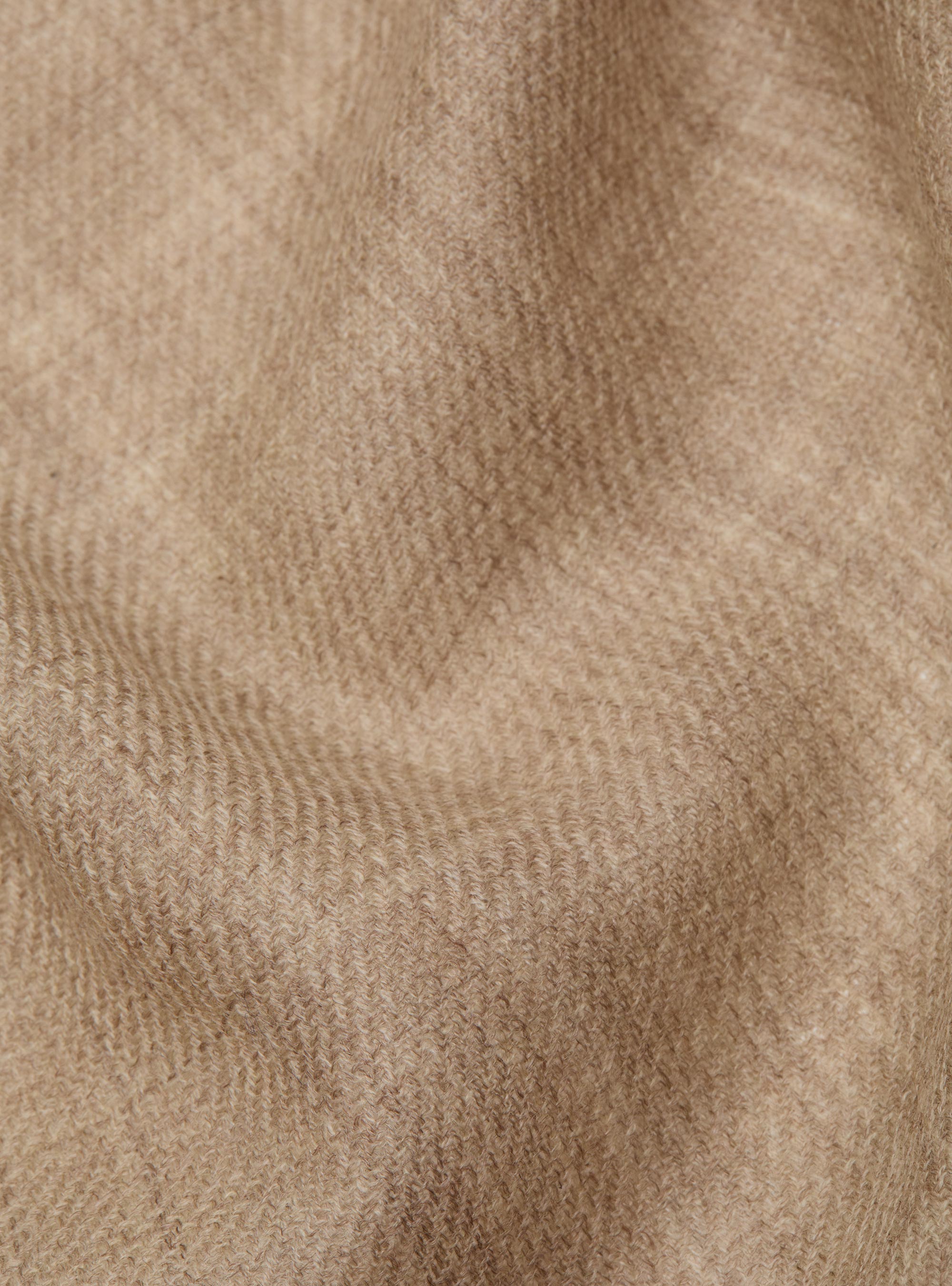 Lightweight embroidered wool scarf, SAND