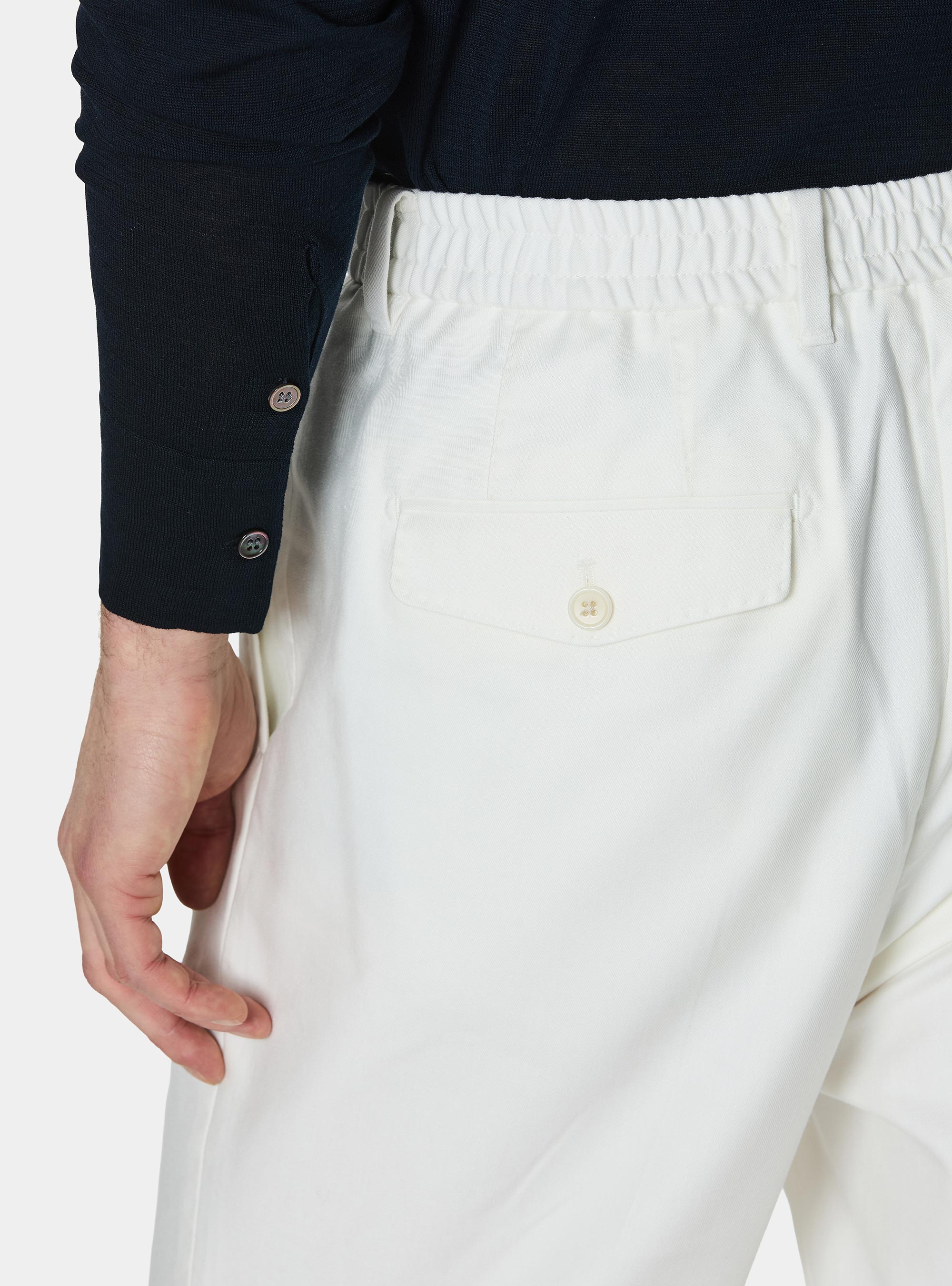 Cotton and silk polo shirt, NAVY BLUE