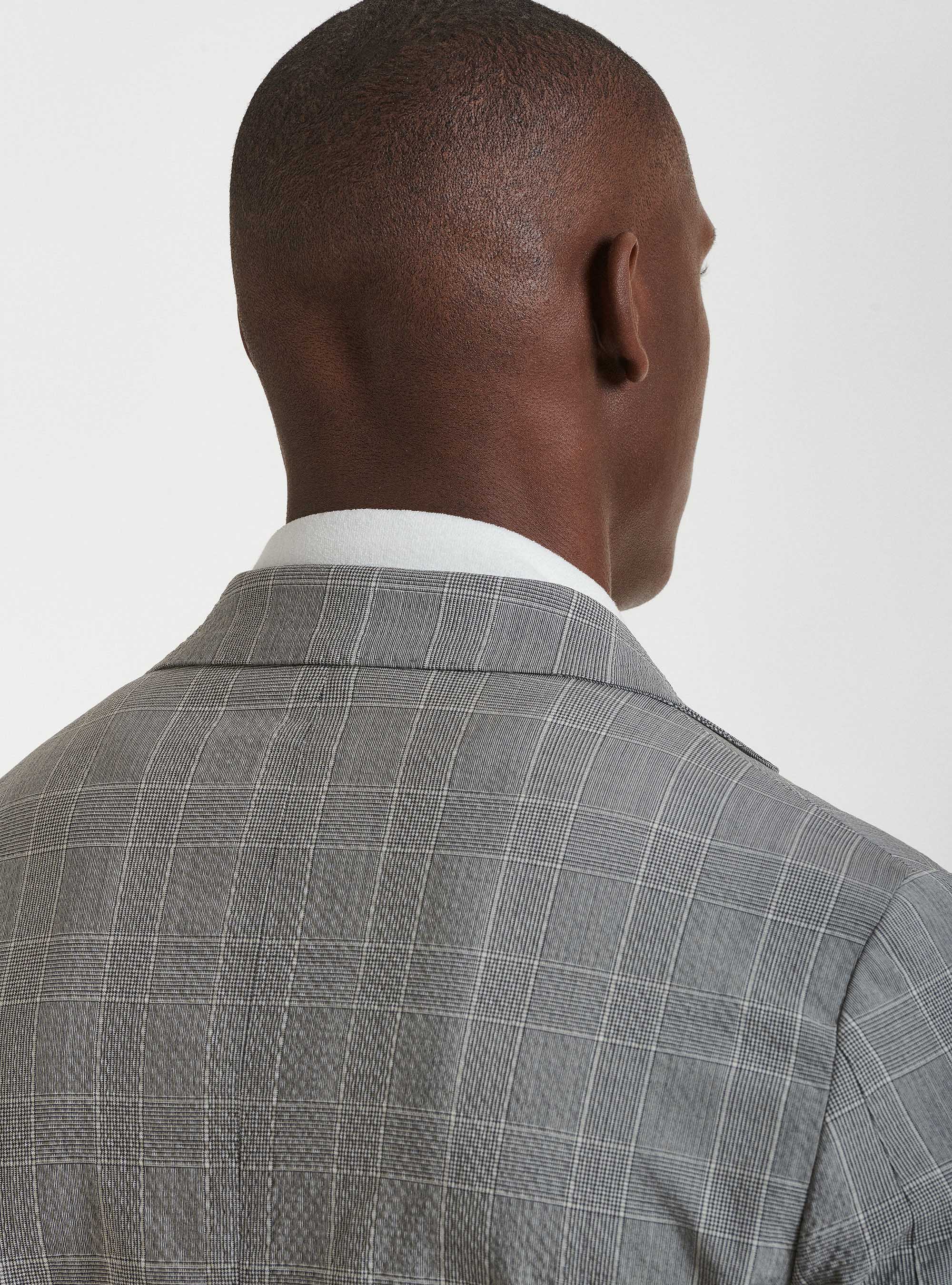 Giacca per abito in lana stretch seersucker superfine 100's Zignone, GRIGIO CHIARO MELANGE
