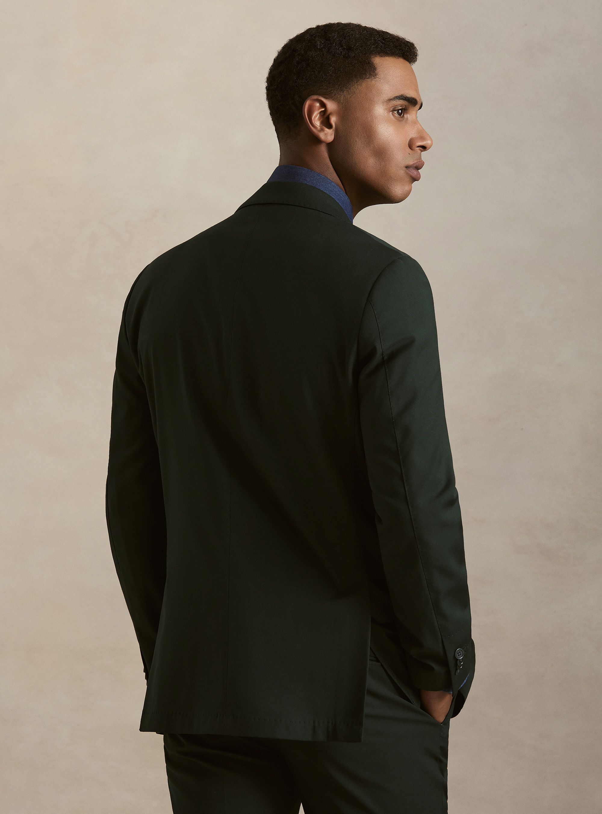 Giacca abito classico slim fit, VERDE