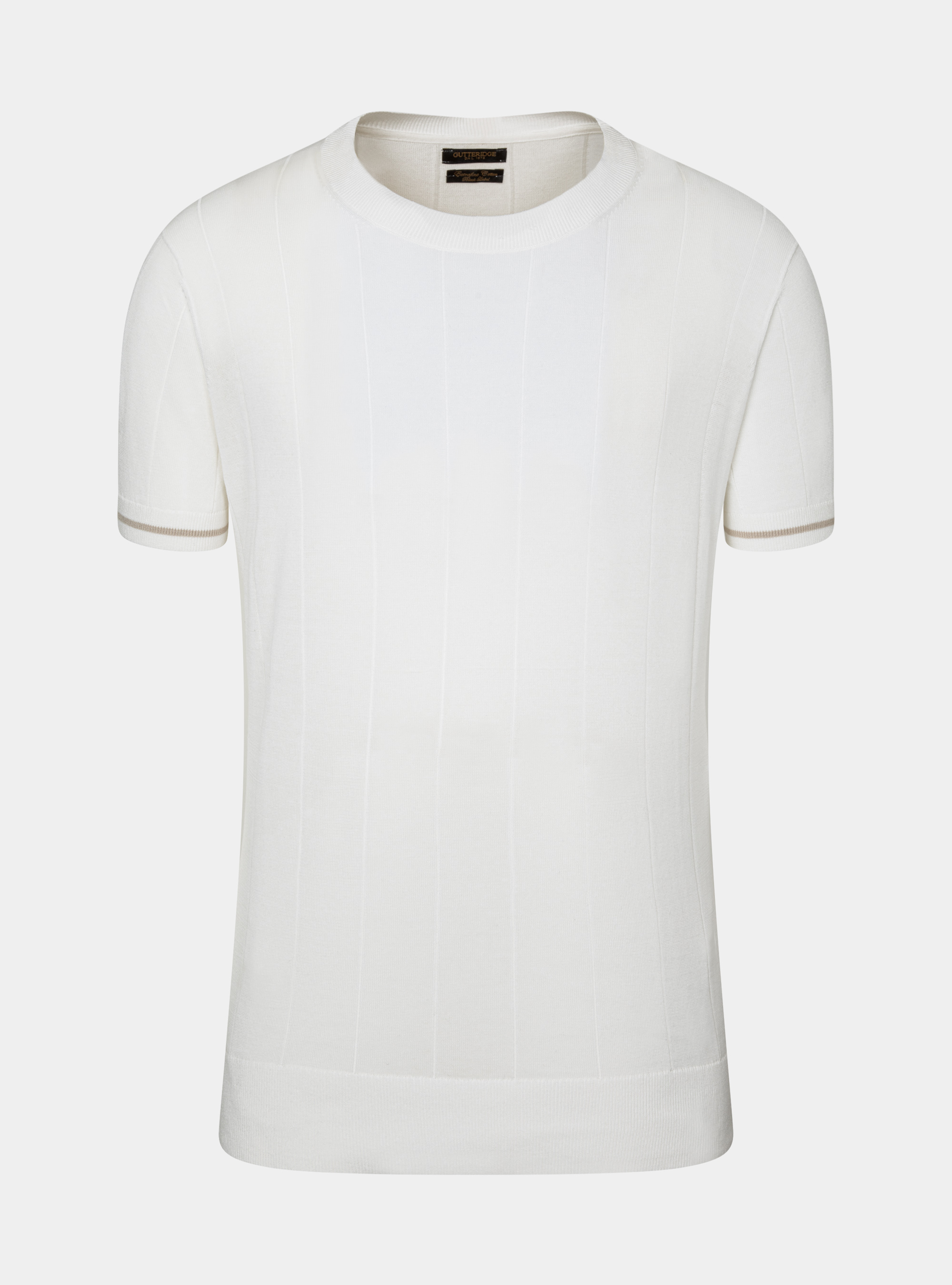 Pure cotton jersey in flat rib, WHITE