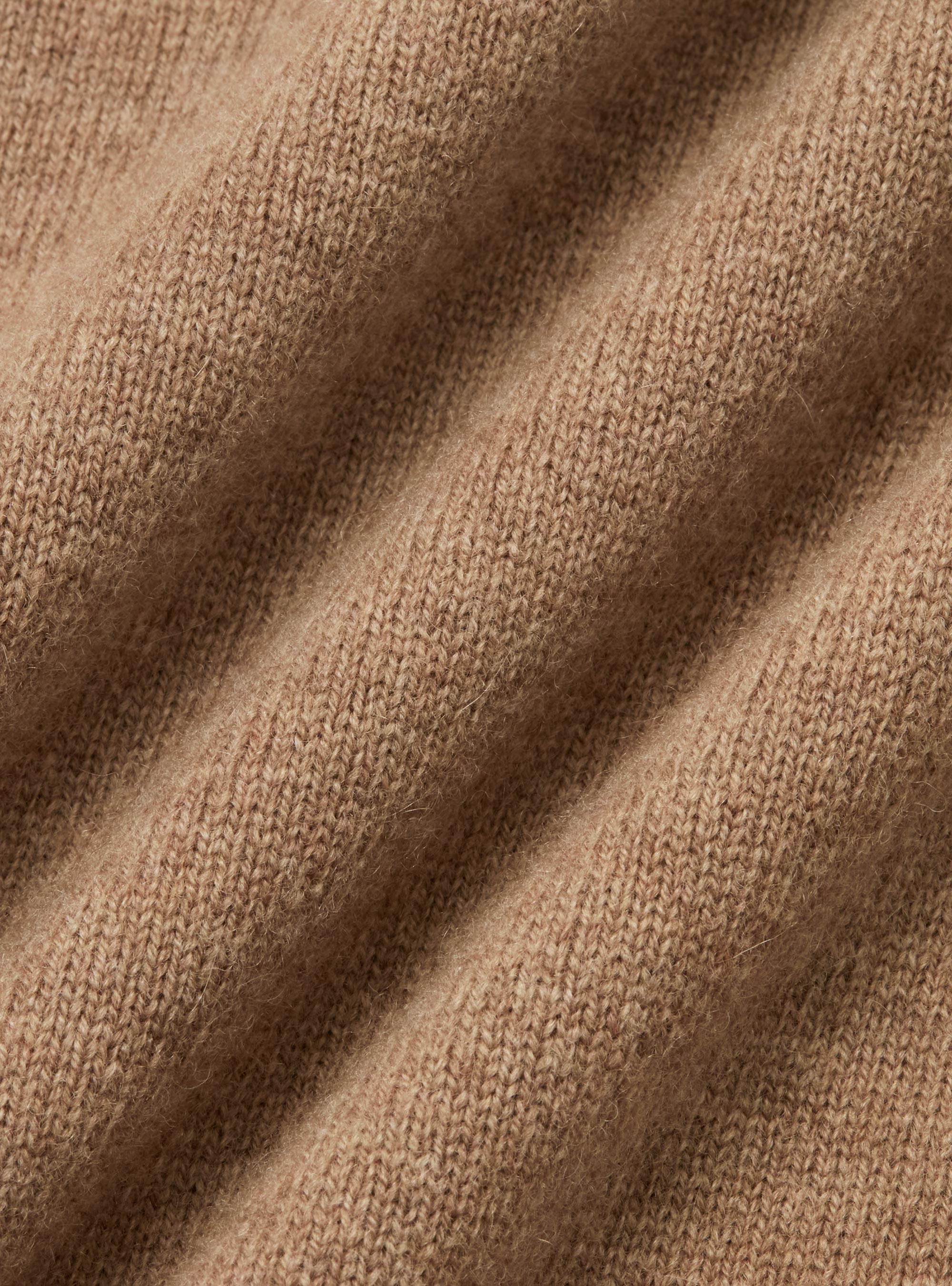Lambswool and cashmere half-zip sweater, CAMMELLO 0570C