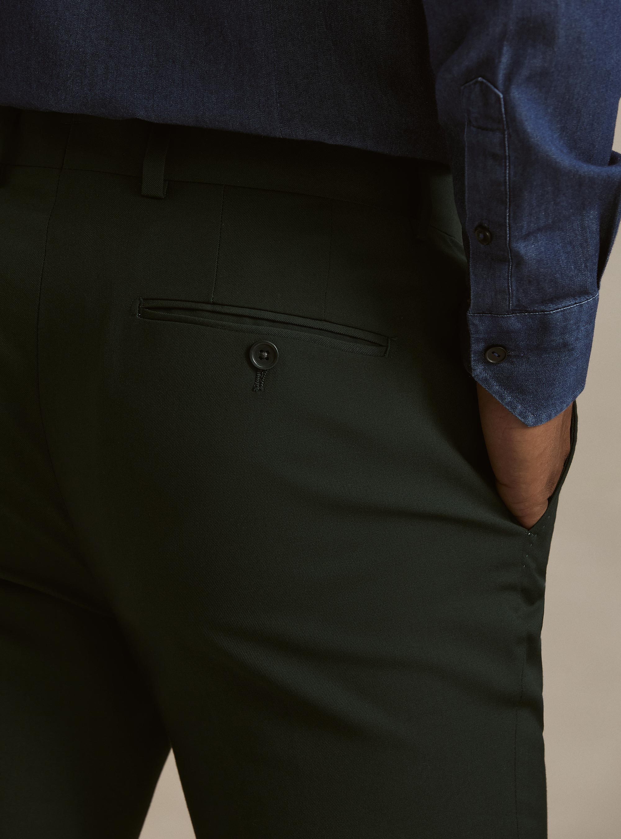 Slim fit classic suit trousers, GREEN