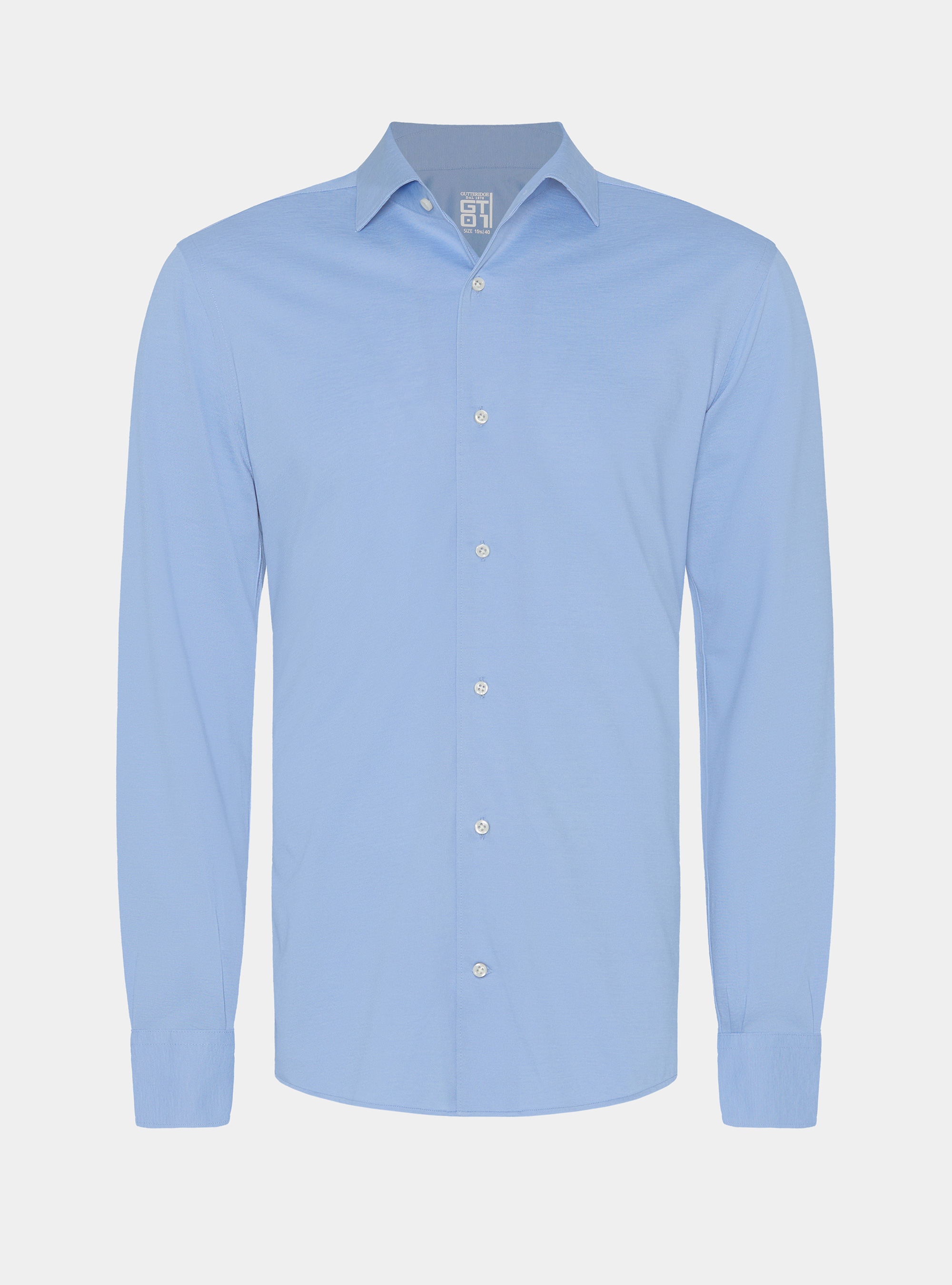 GT01 shirt in cotton blend jersey, LIGHT BLUE