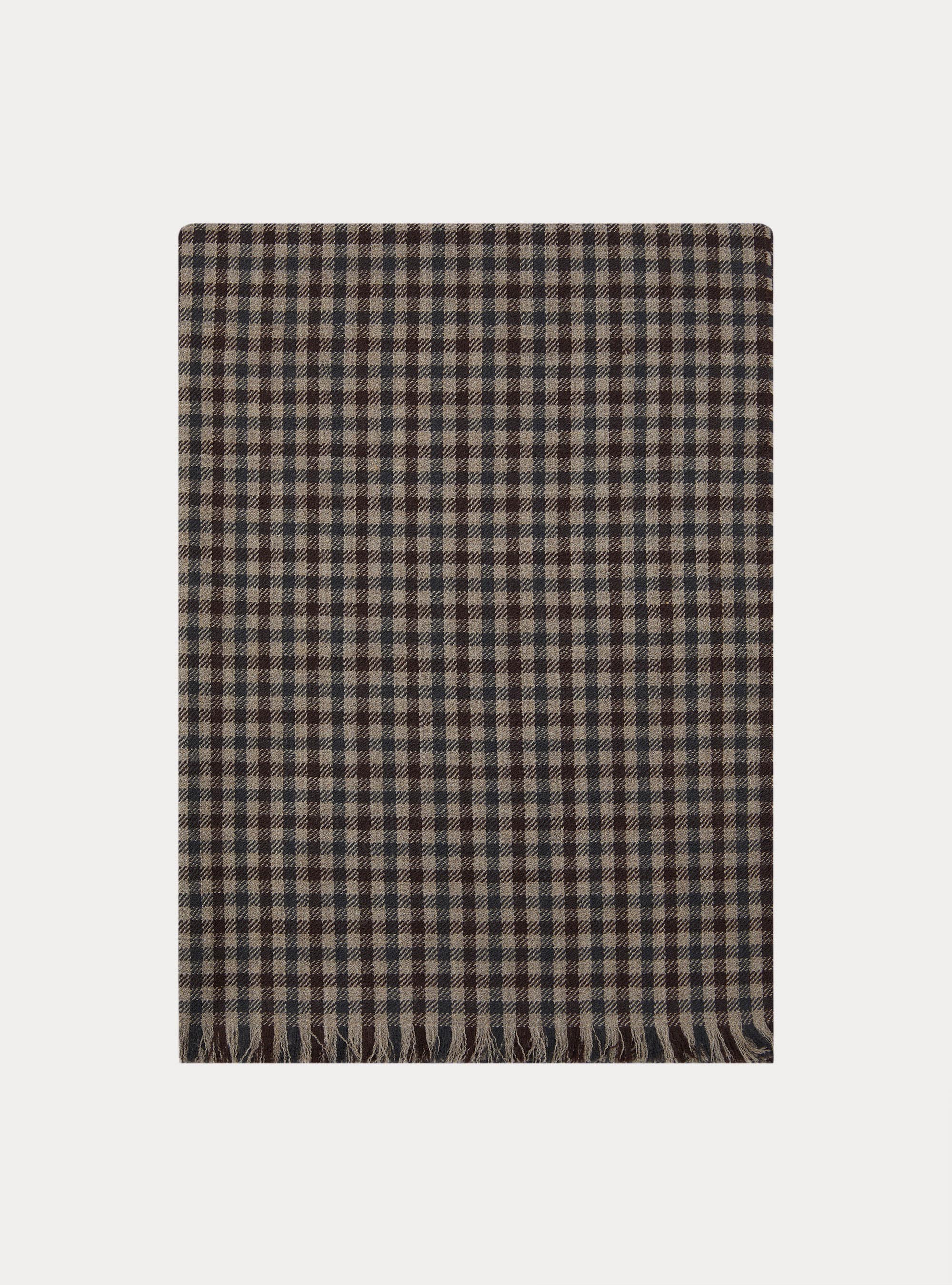 Lightweight patterned wool scarf, MUD
