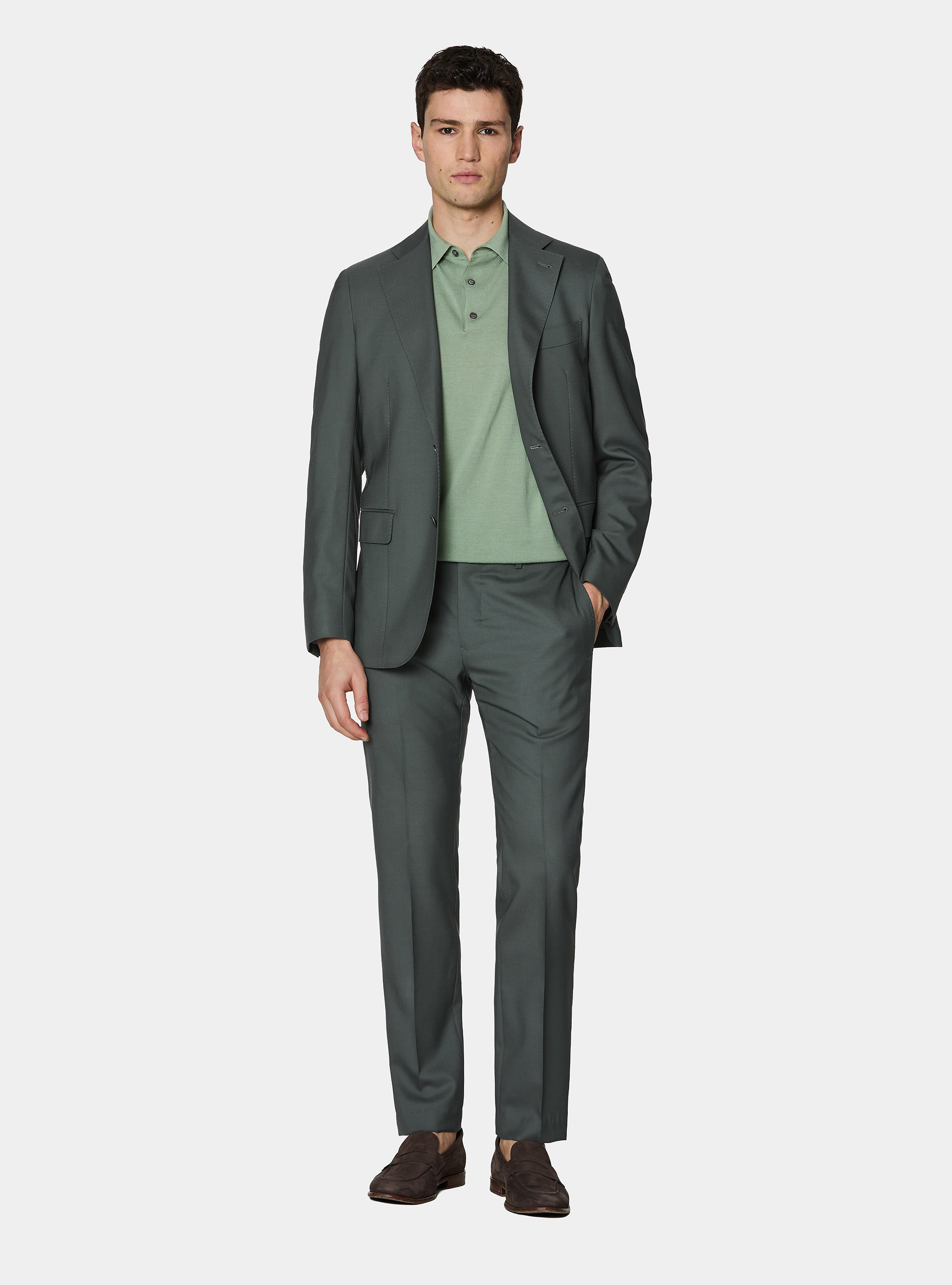 Vitale Barberis Canonico sage wool suit, 