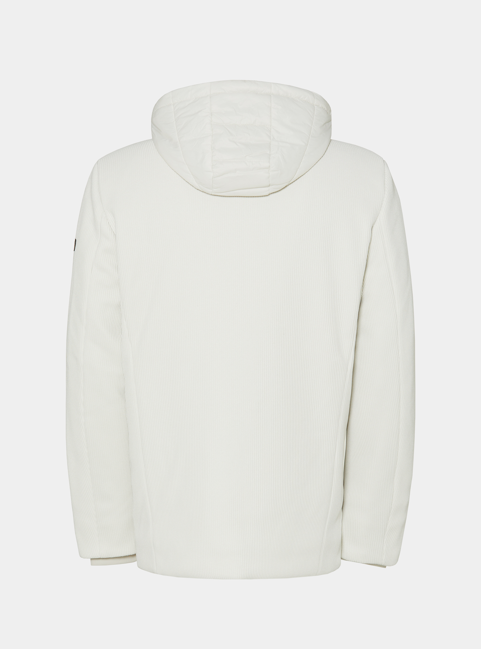 Blouson technique avec bavette et capuche r&eacute;versible, 0055C OFF WHITE