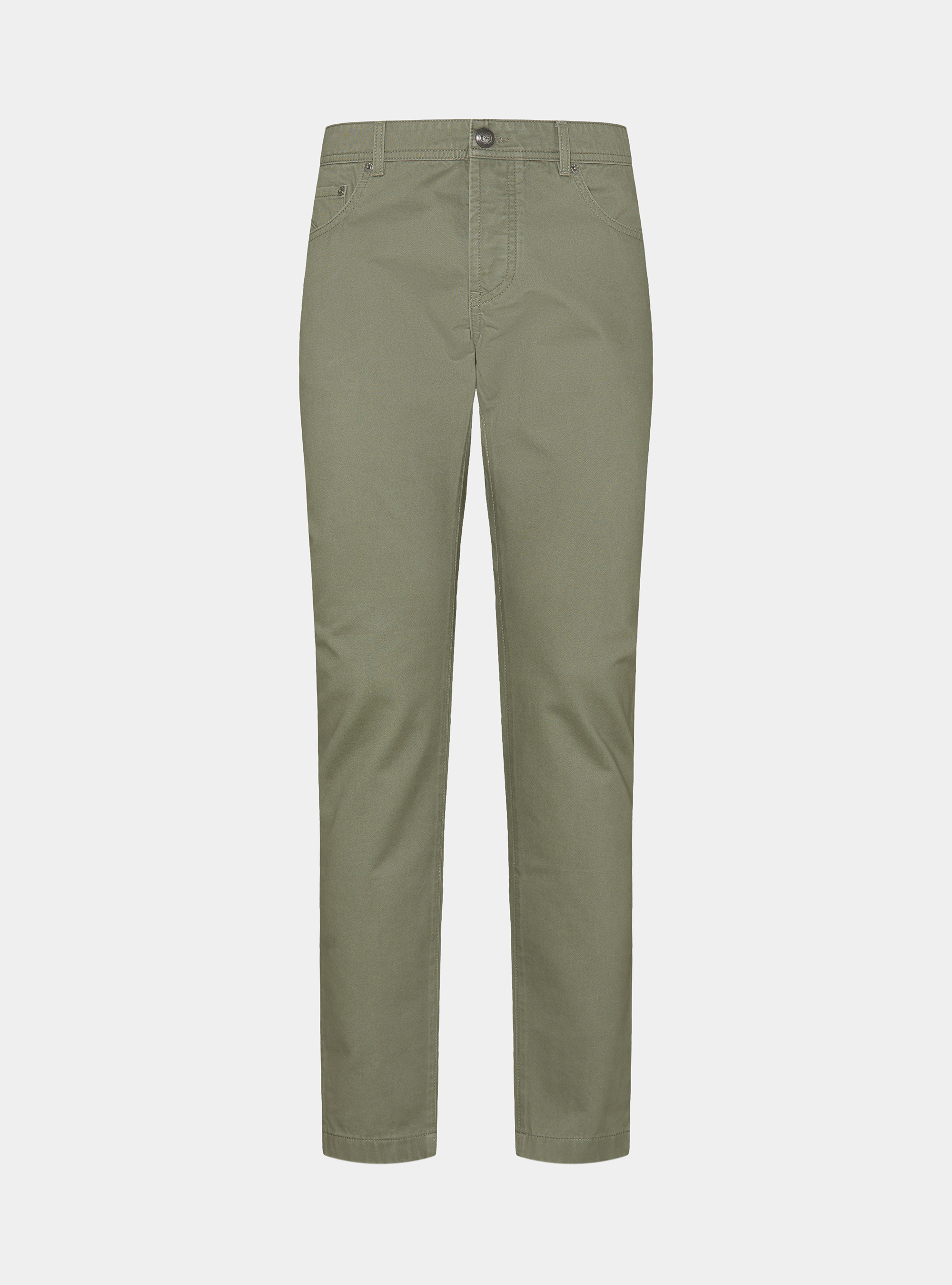 Pantalones slim fit de sarga de algod&oacute;n, SALVIA 0602C