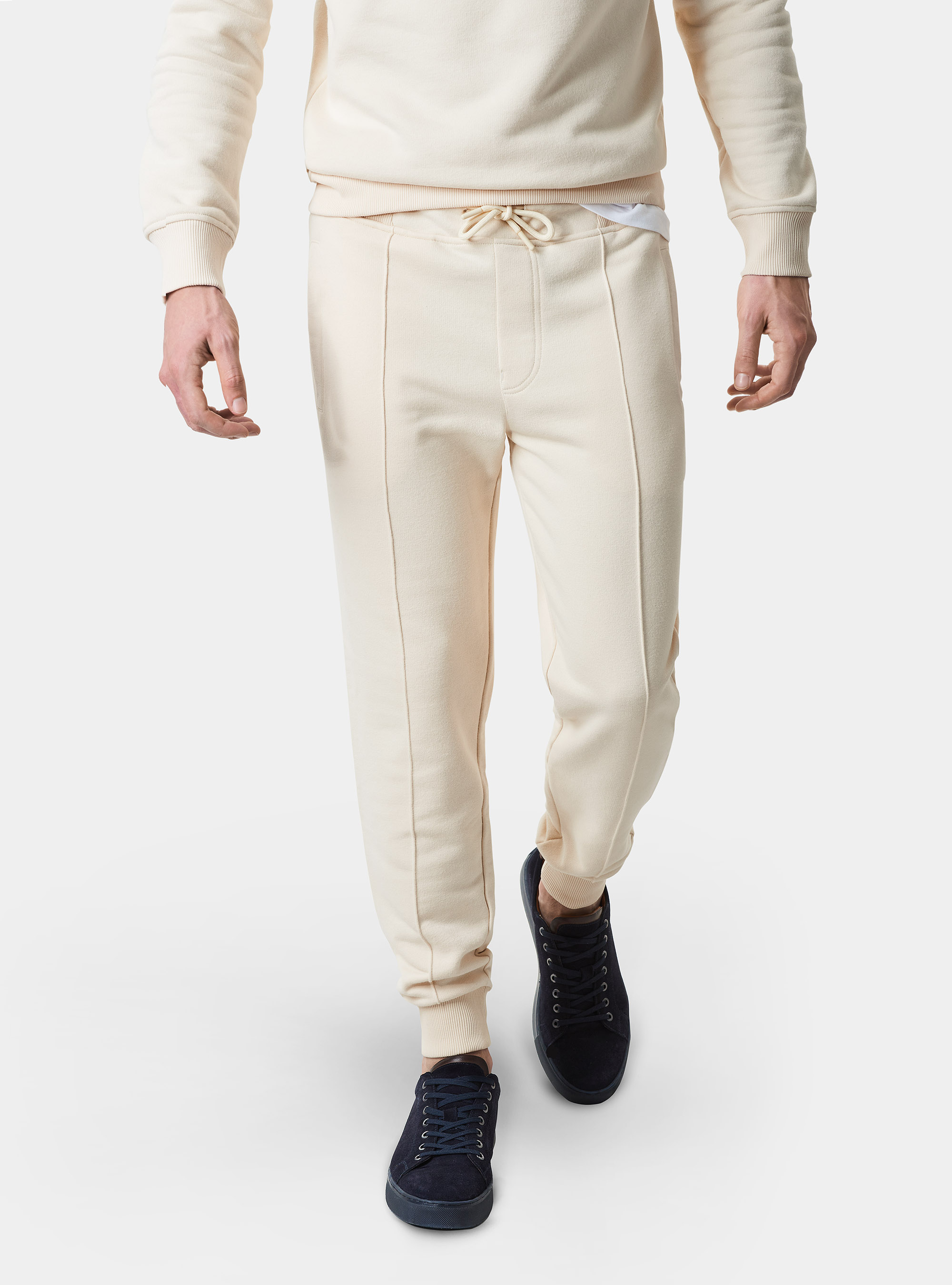 Cotton blend sweatshirt trousers, OFF-WHITE