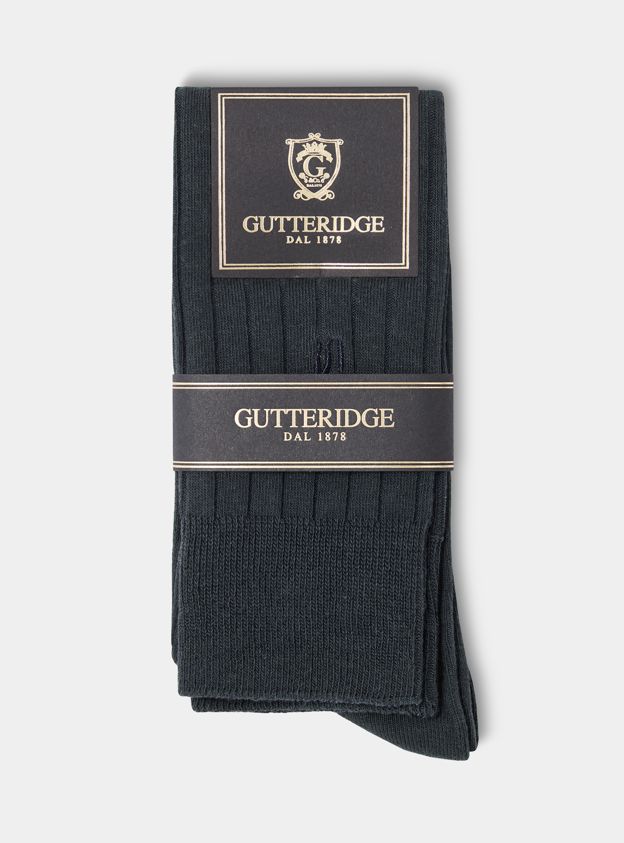 Gerippte Socken mit Stickerei, ASFALTO 0115C