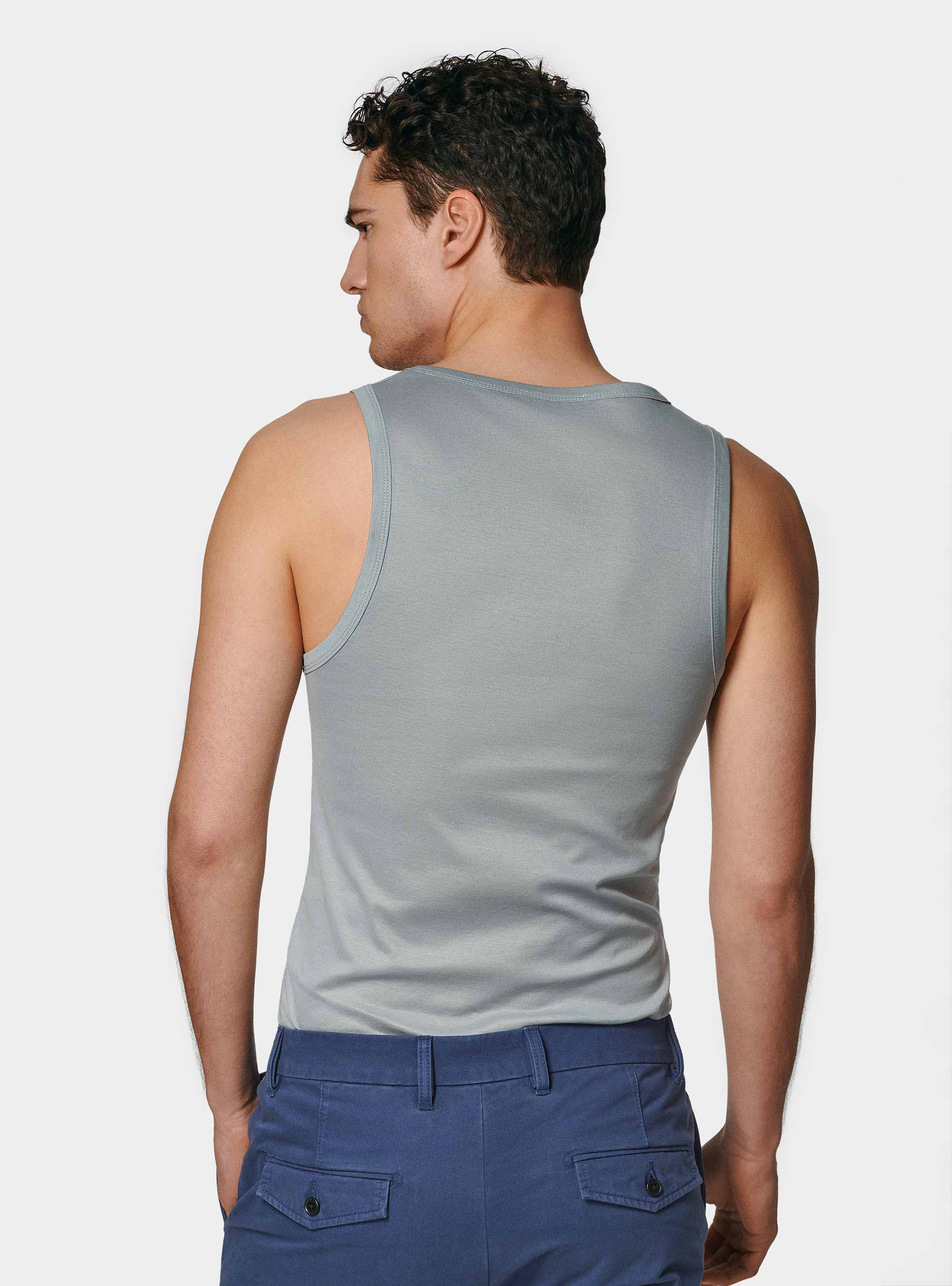 Cotton thread tank top, GREY