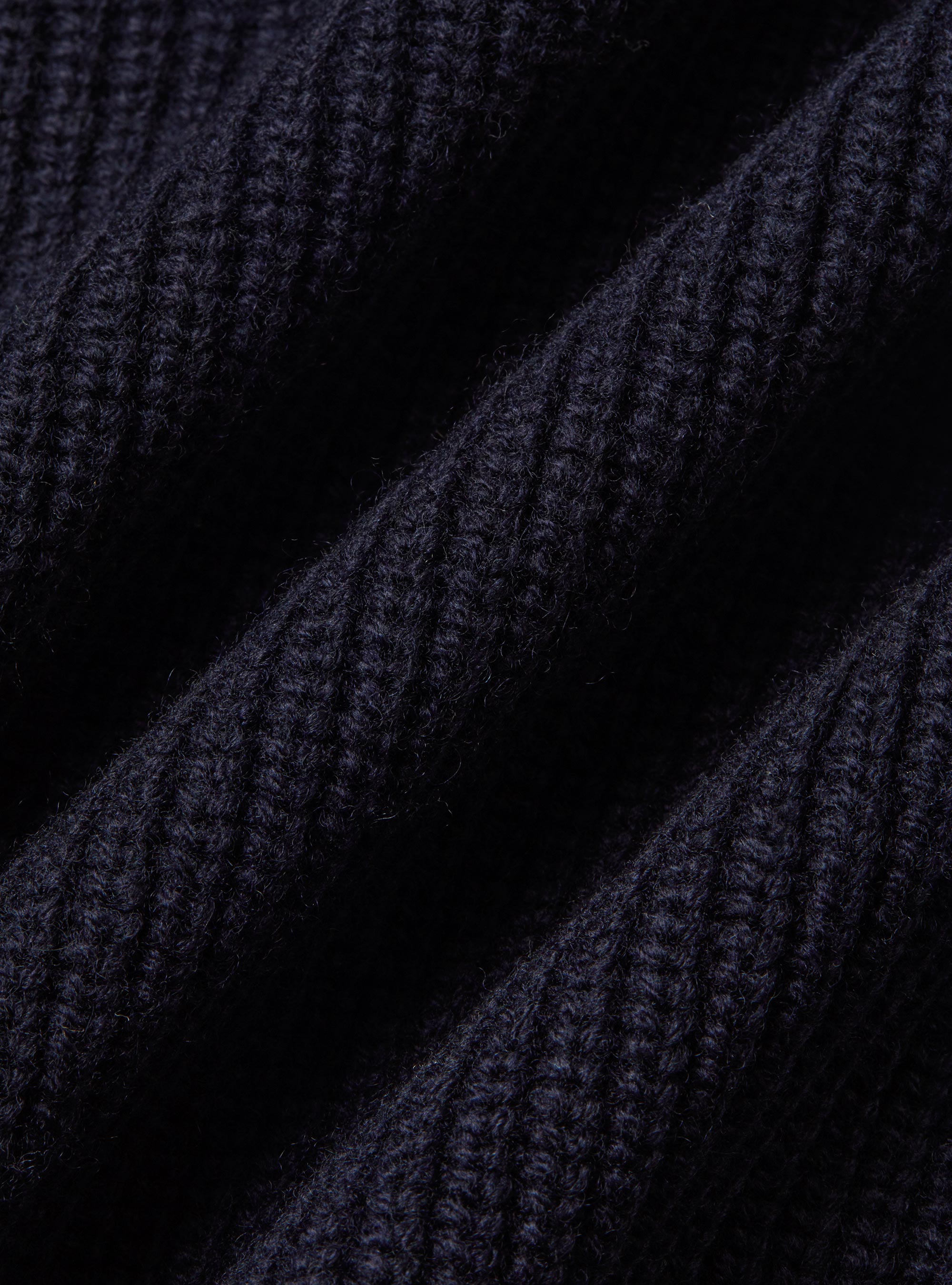 Merino wool raglan knitted zip cardigan, NAVY BLUE
