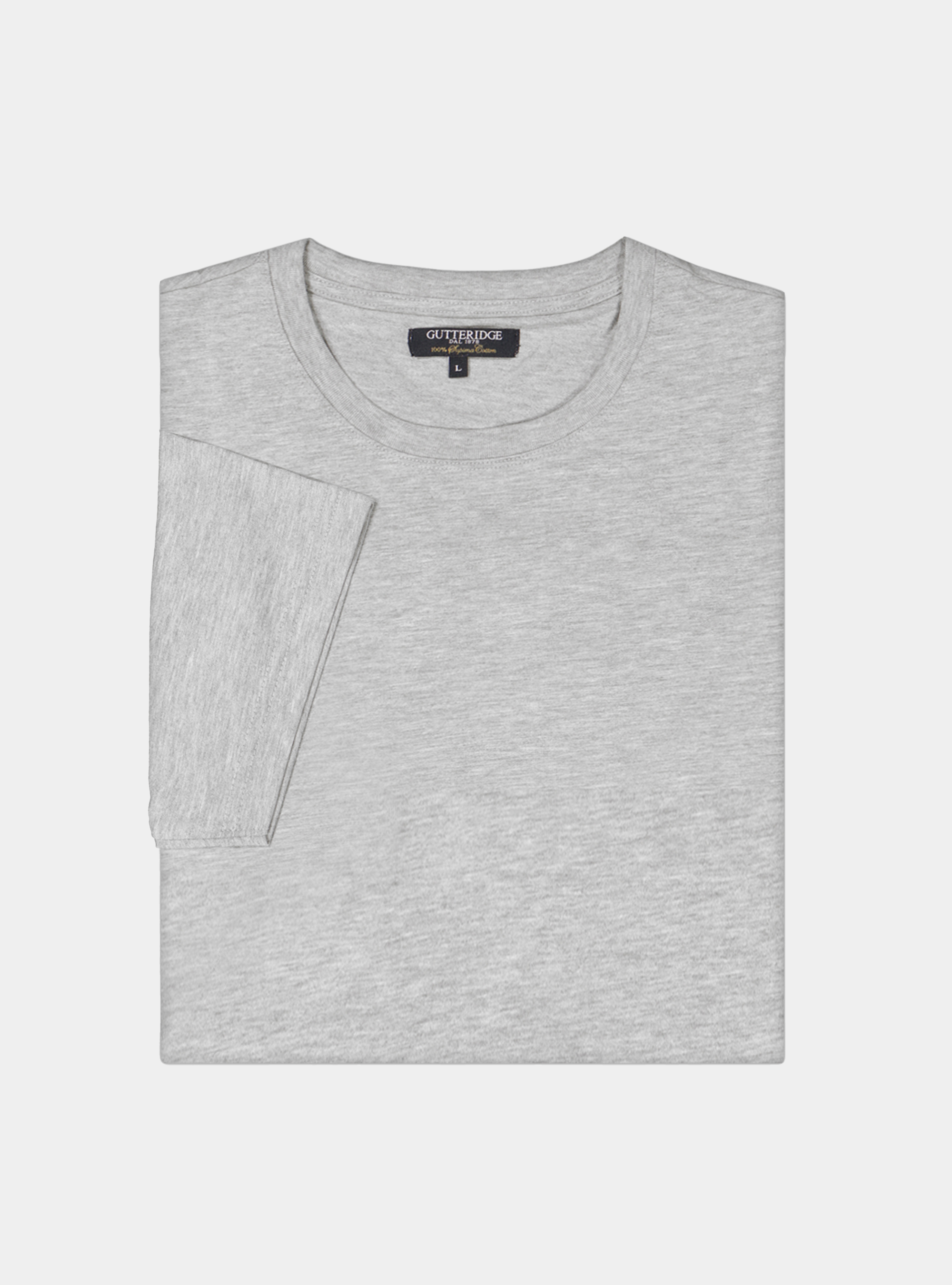 Solid-coloured cotton jersey Tshirt, GREY