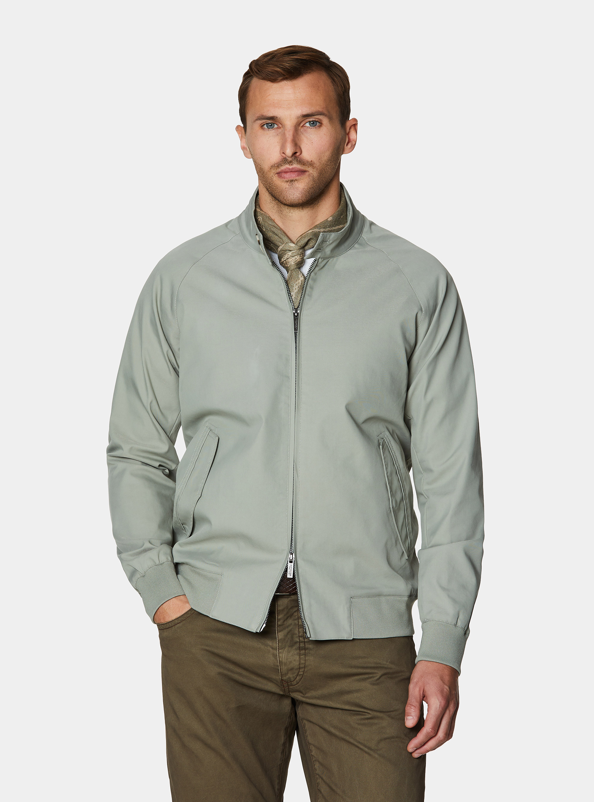 Cotton blend bomber jacket, SALVIA 0602C
