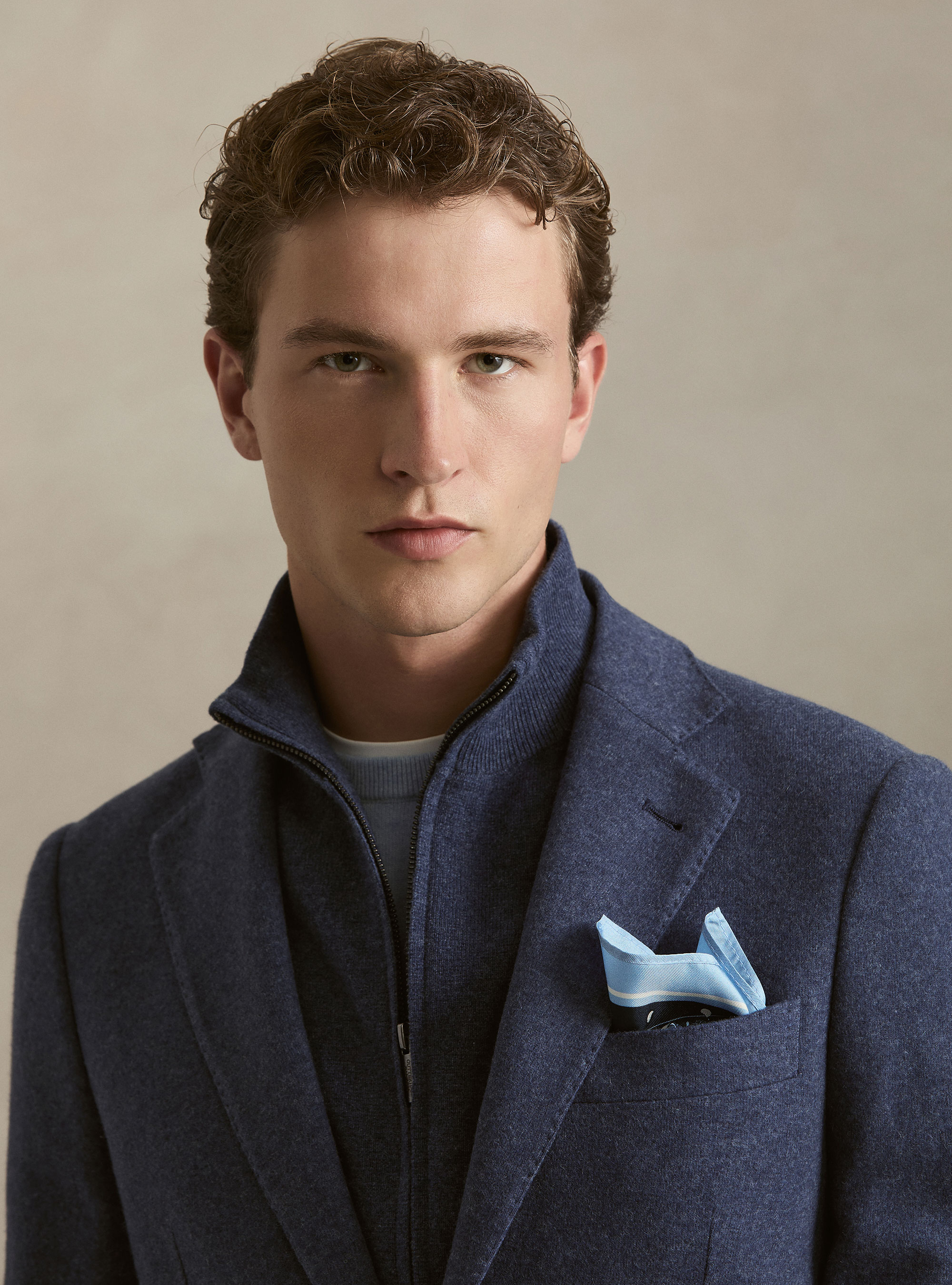 Giacca in jersey melange con pettorina, 0243C DENIM