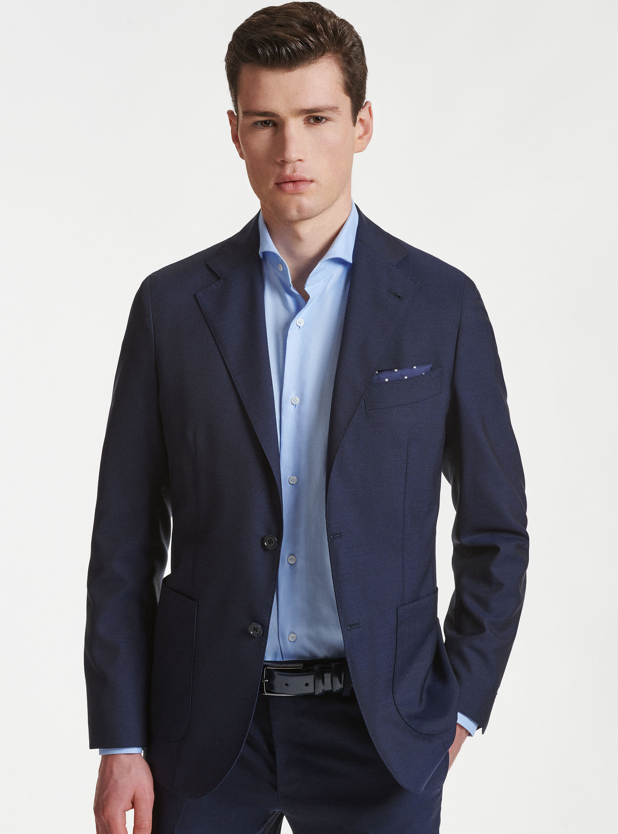Giacca per abito drop 4 in pura lana Vitale Barberis Canonico, BLU NAVY