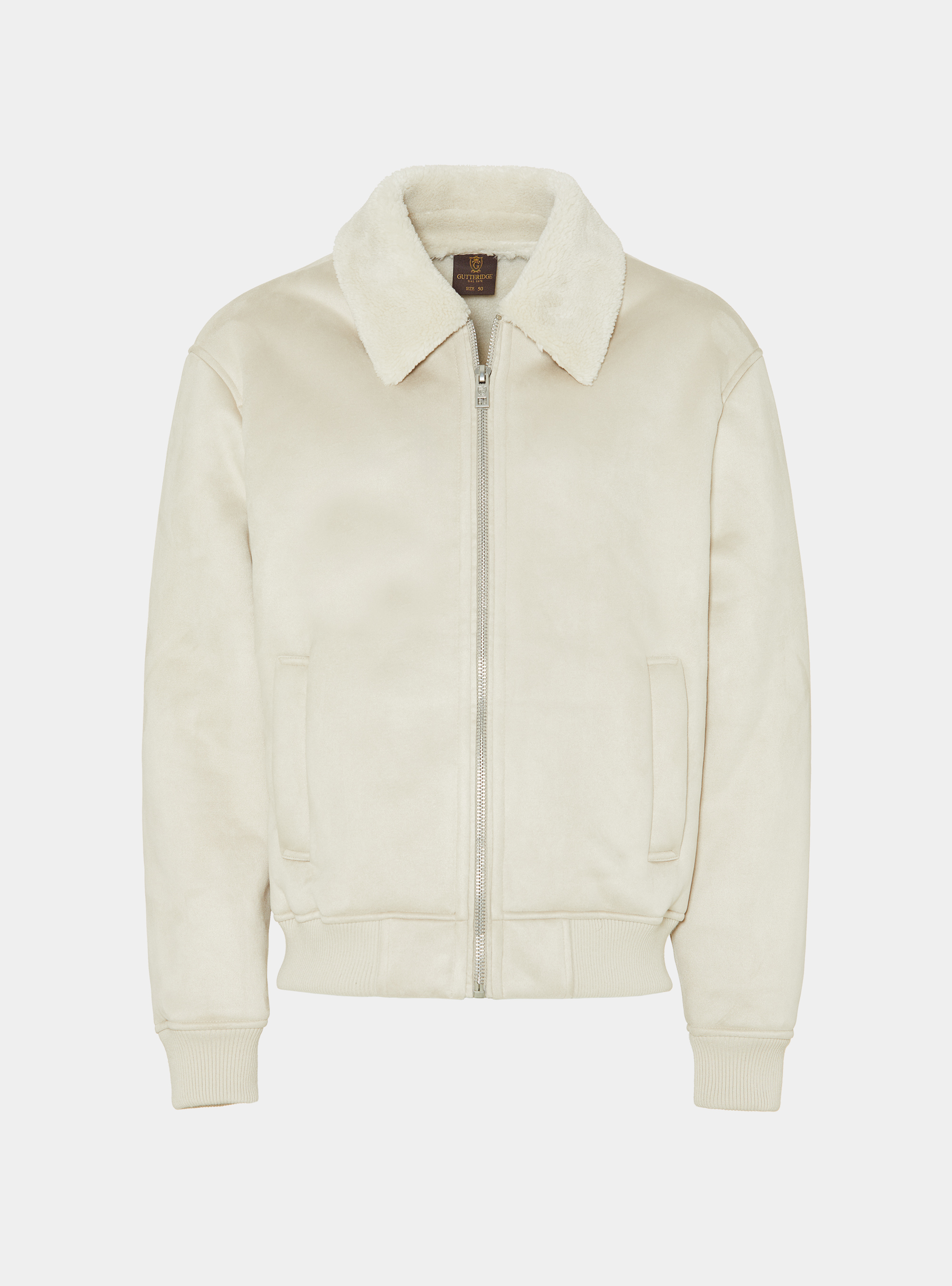 Suede effect bomber, OFF-WHITE