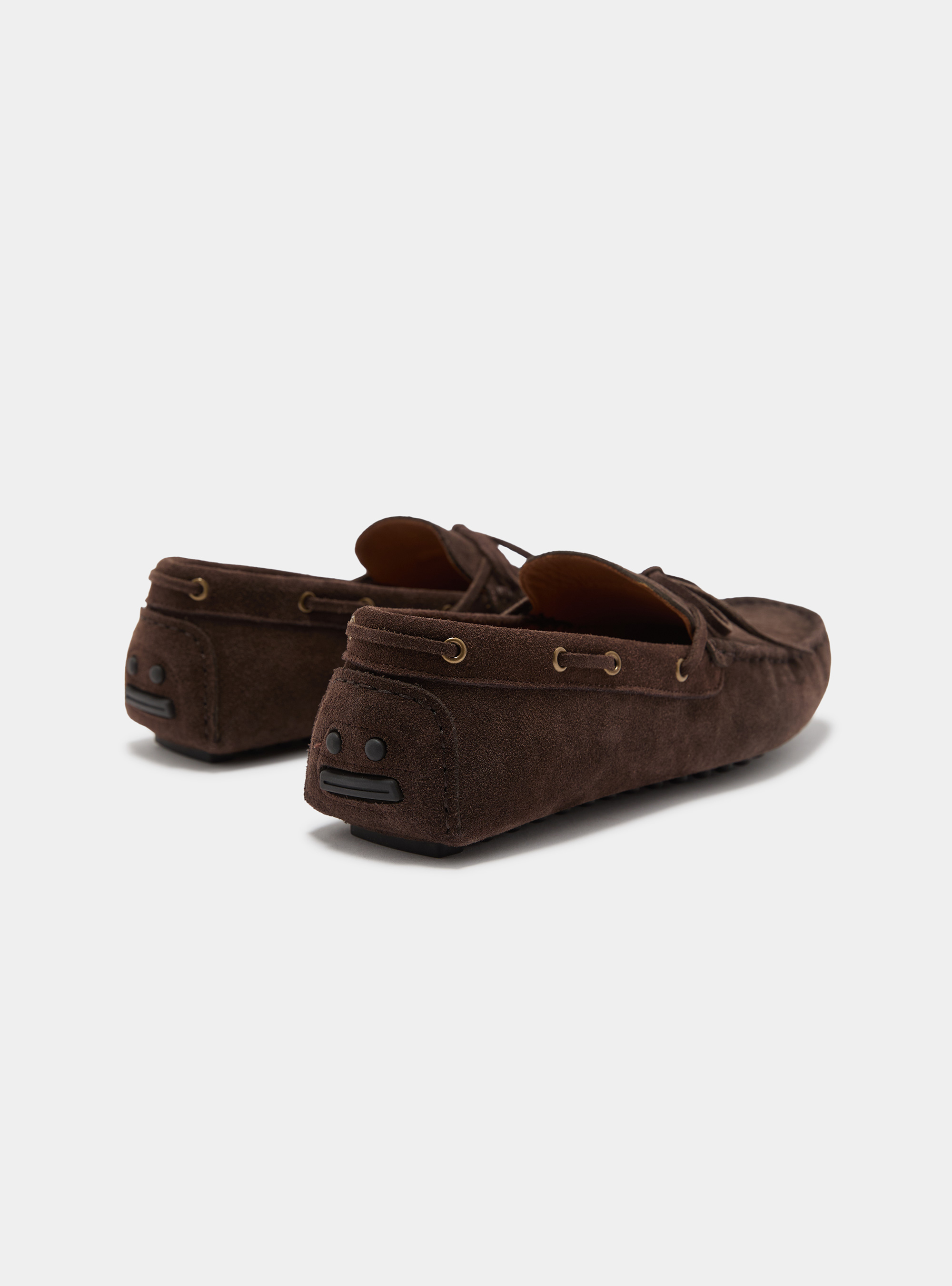 Bootsschuhe aus Wildleder, MARRONE 0507C
