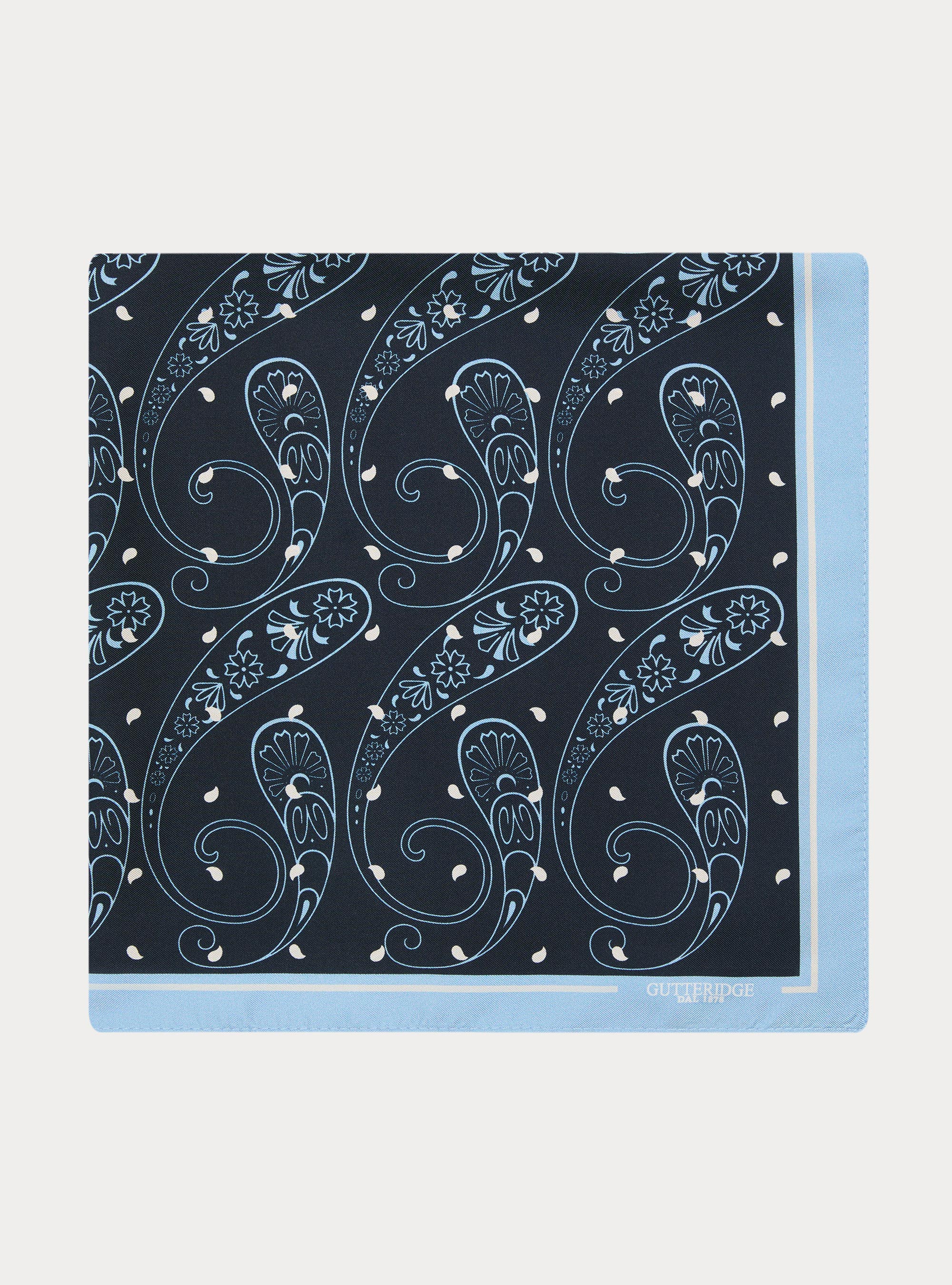 Seidentuch mit Paisley-Muster, NAVY 0218C