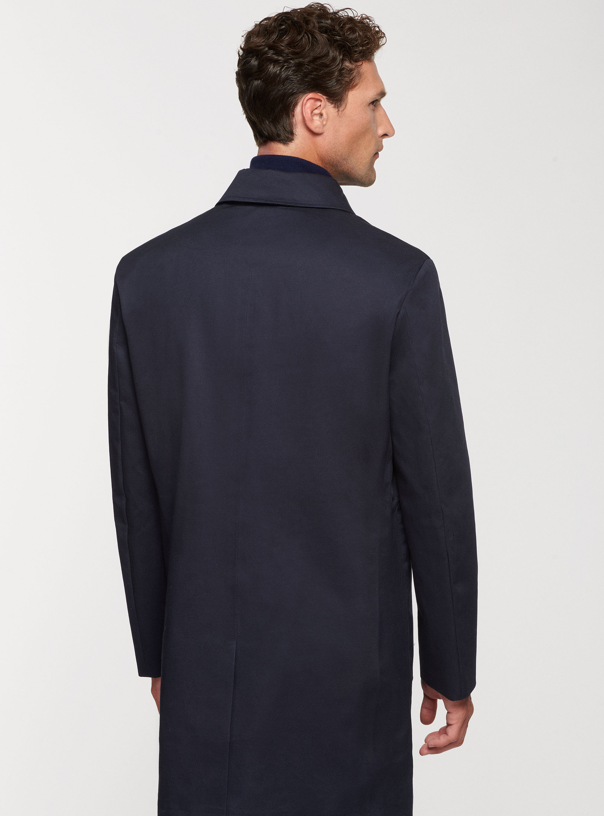 Cotton coat with large pockets, NAVY BLUE