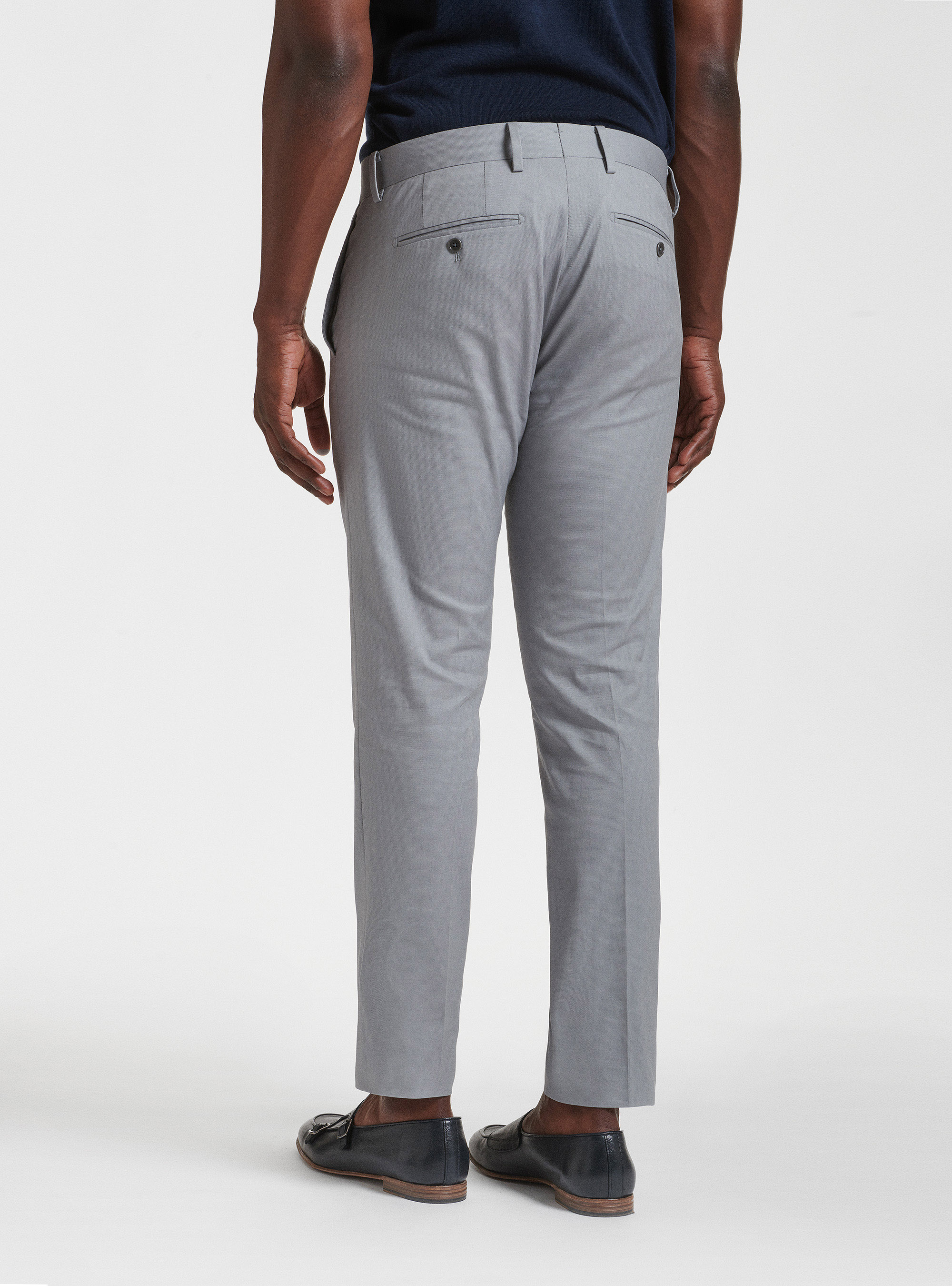 Pantalones de traje blindados de algod&oacute;n, GRIS CLARO JASPEADO
