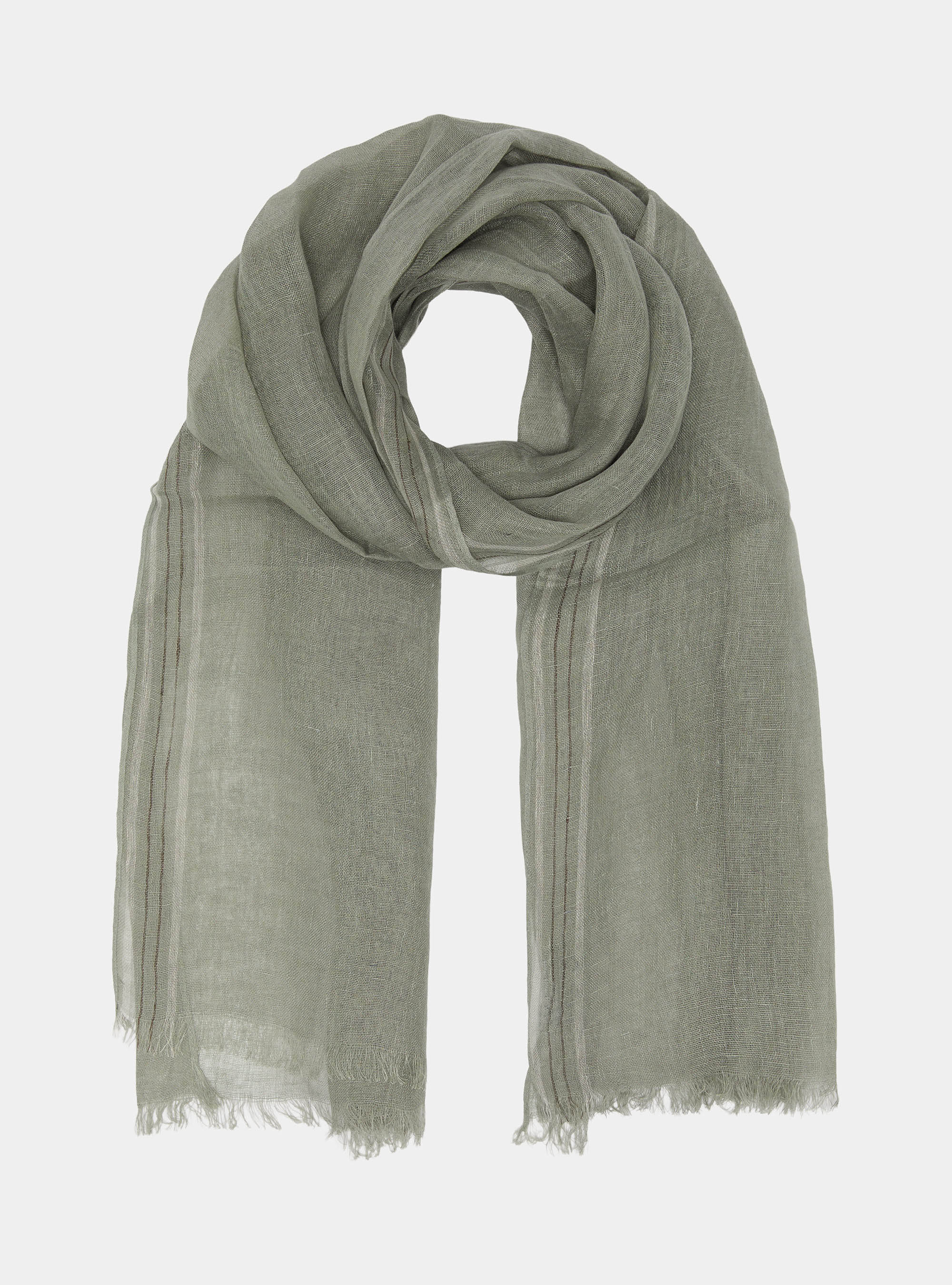 Pure linen scarf, SALVIA 0602C