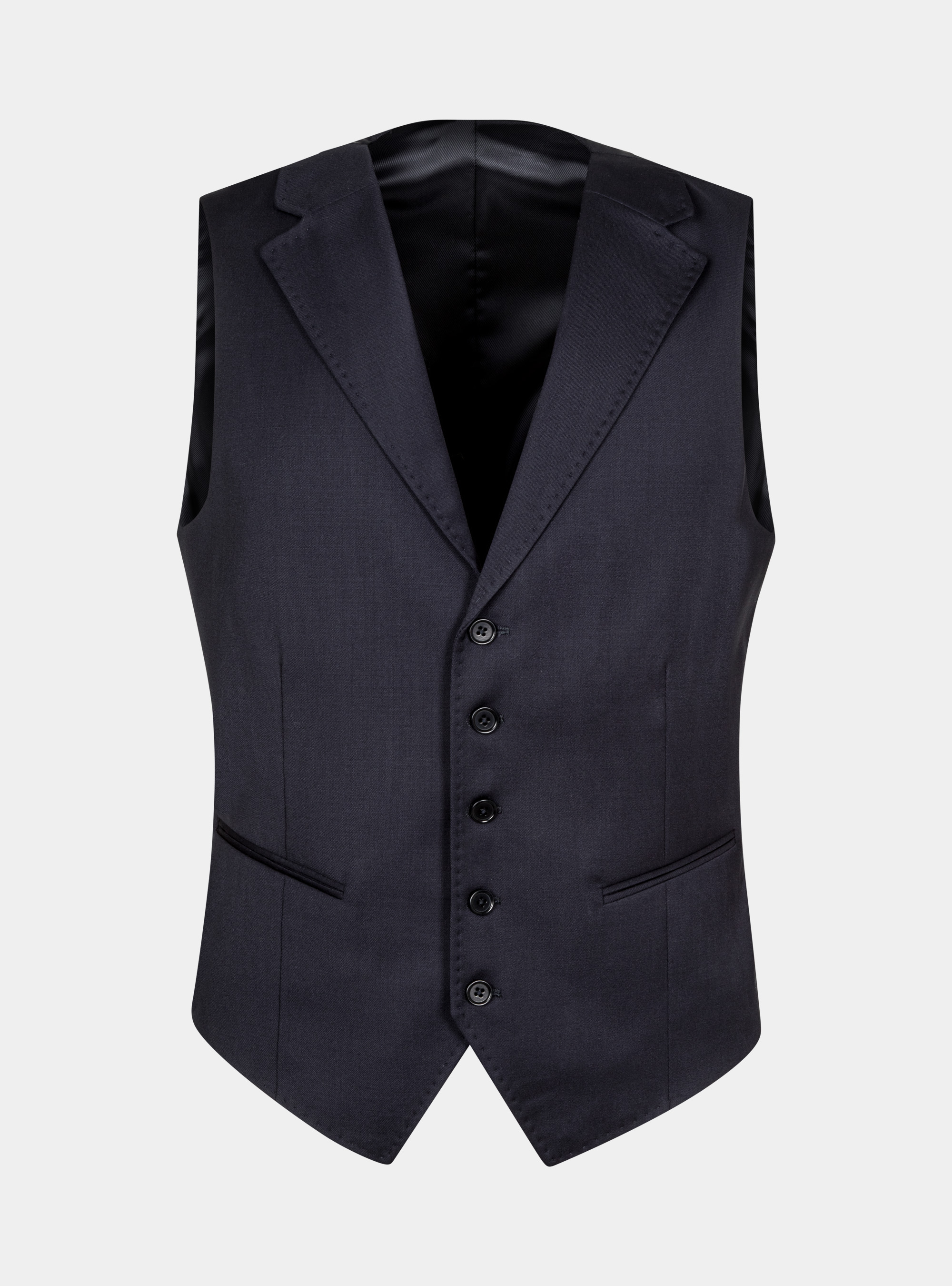 Reda 110's Superfine Wool Vest, NAVY BLUE