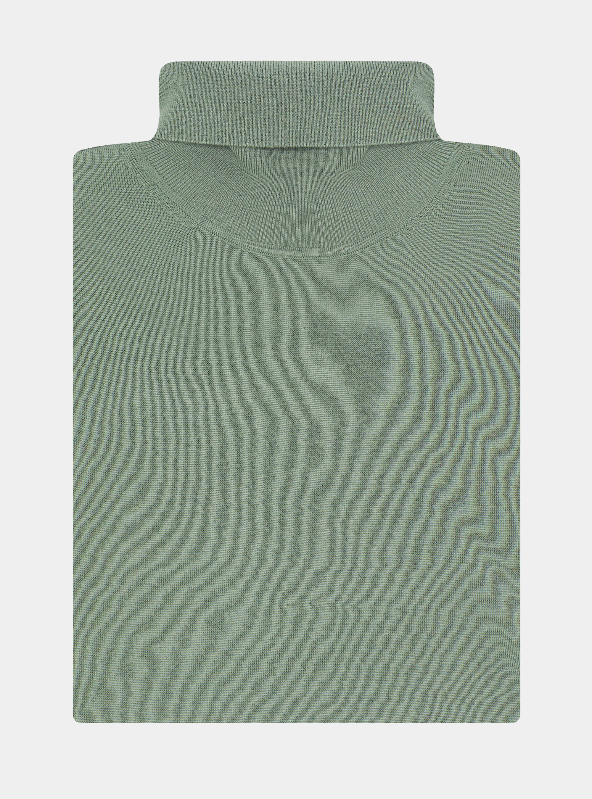 Turtleneck in pure extra-fine merino wool, SALVIA 0602C