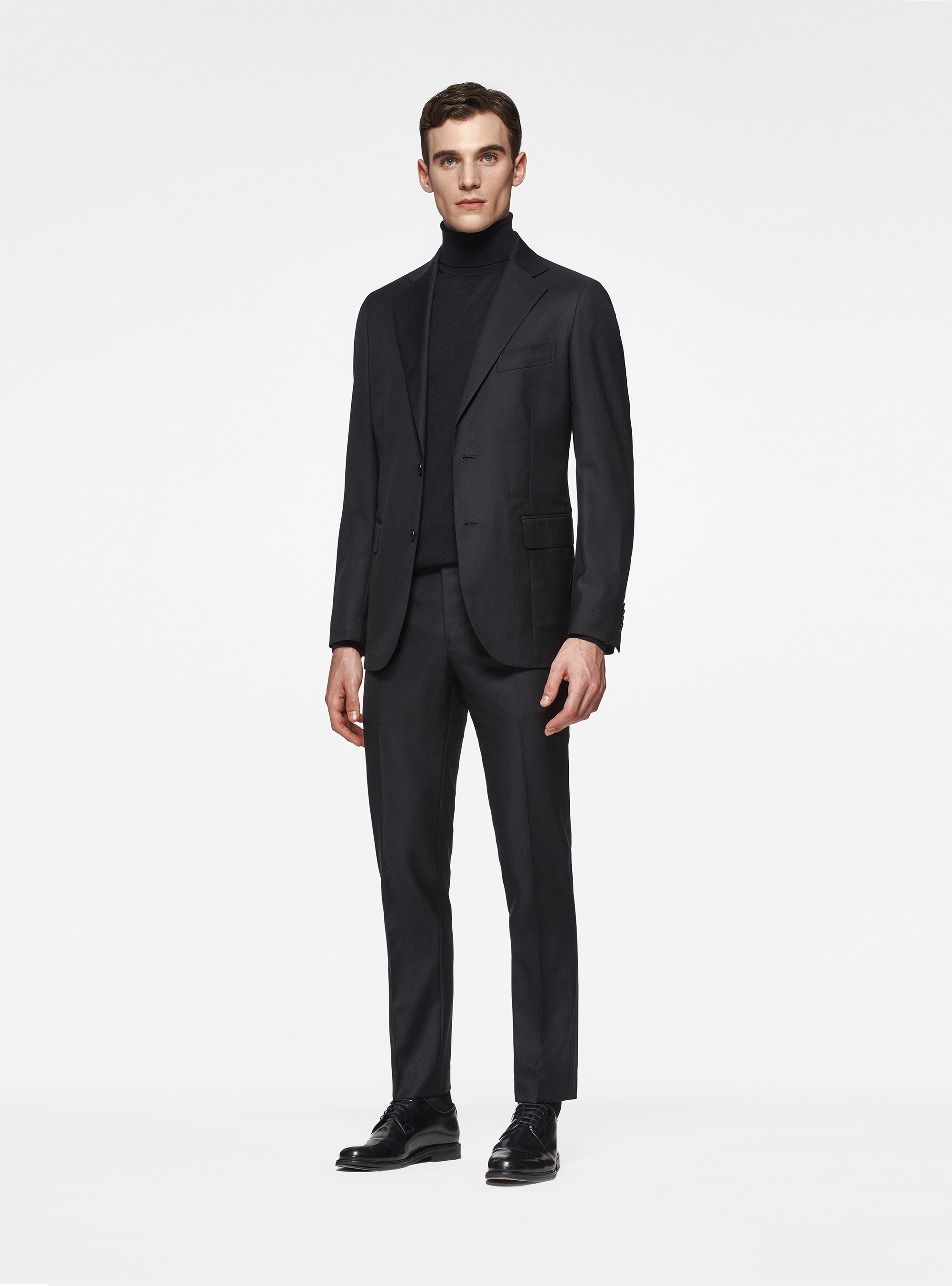 Pure 110's superfine wool blazer, BLACK
