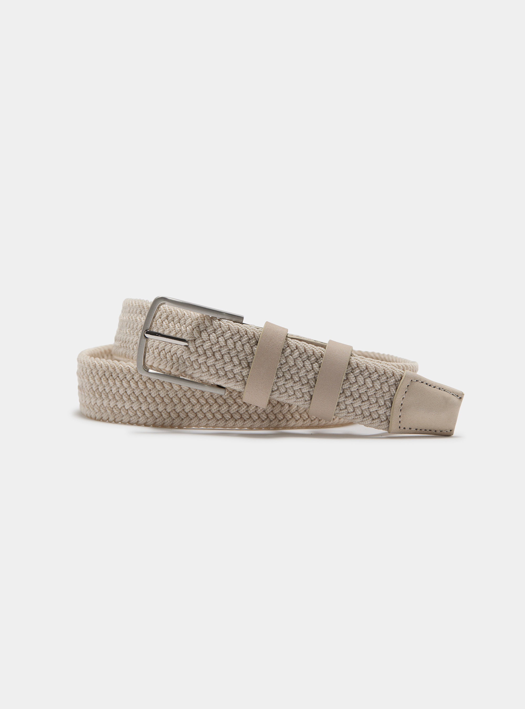 Cintura elastica intrecciata, BIANCO