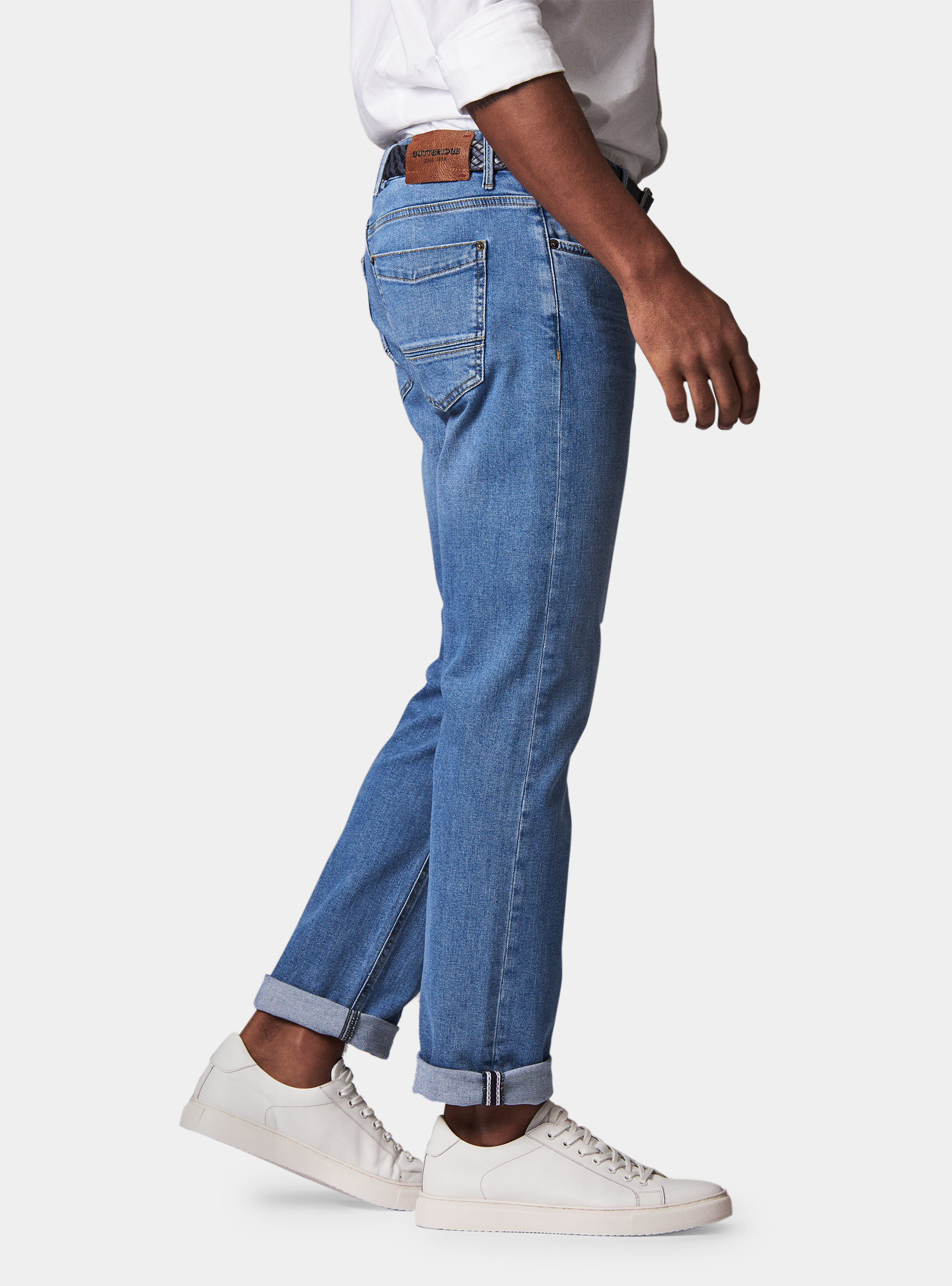 Vaqueros regular fit, AZUL MEDIO