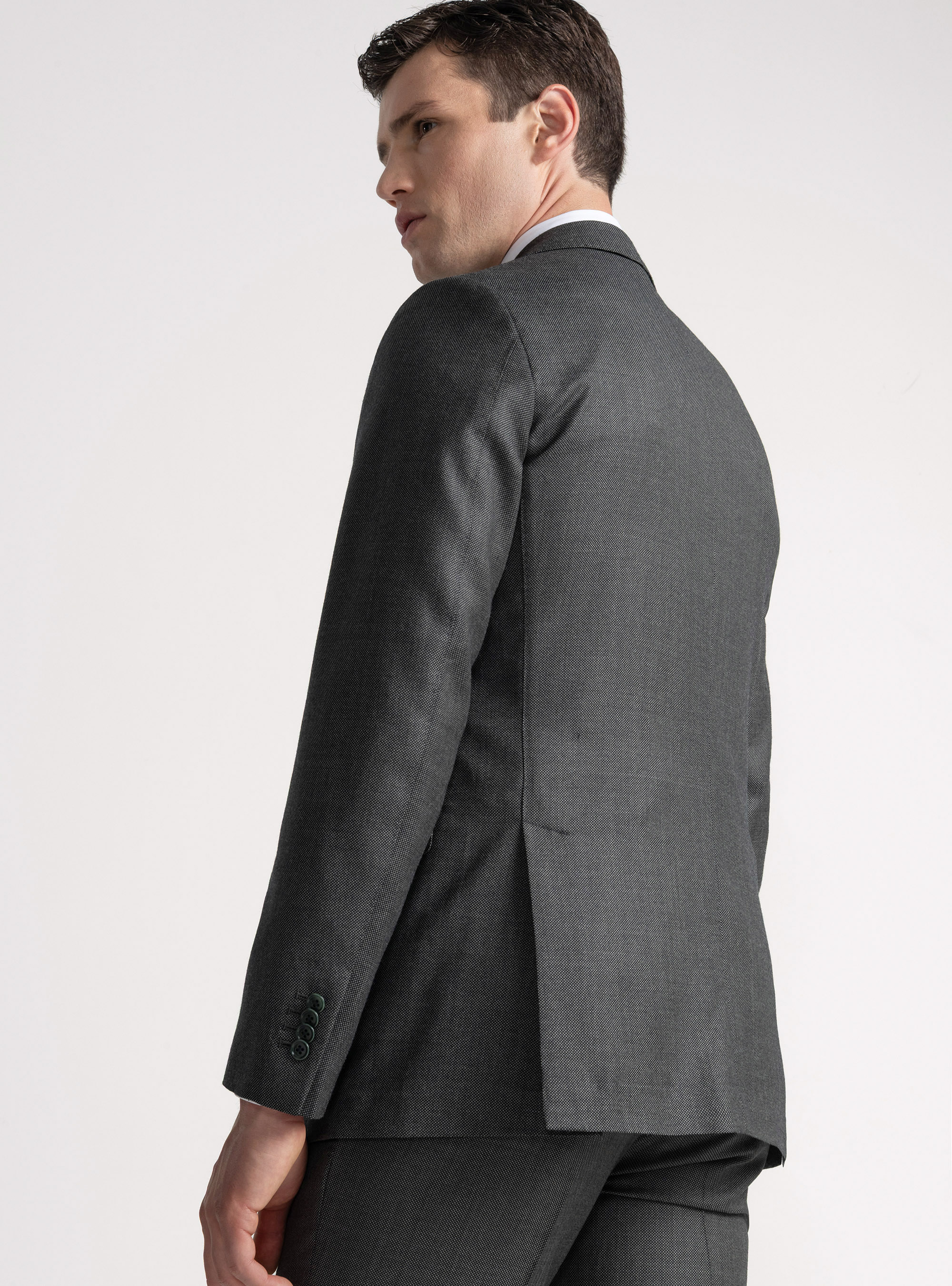 Partridge eye wool suit blazer Vitale Barberis Canonico, GREEN