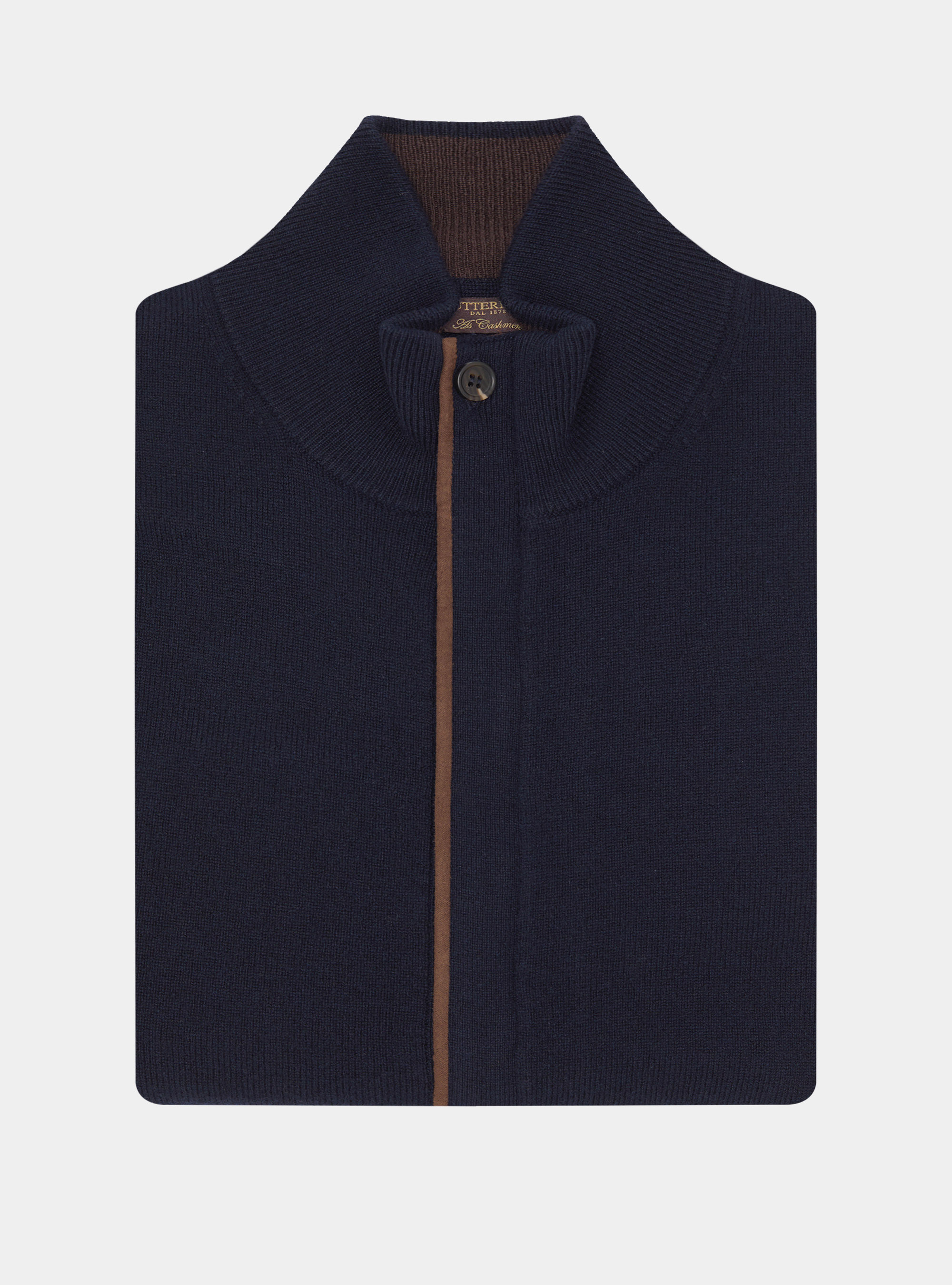 Cardigan mit Rei&szlig;verschluss aus Lambswool und Kaschmir, NAVY 0218C