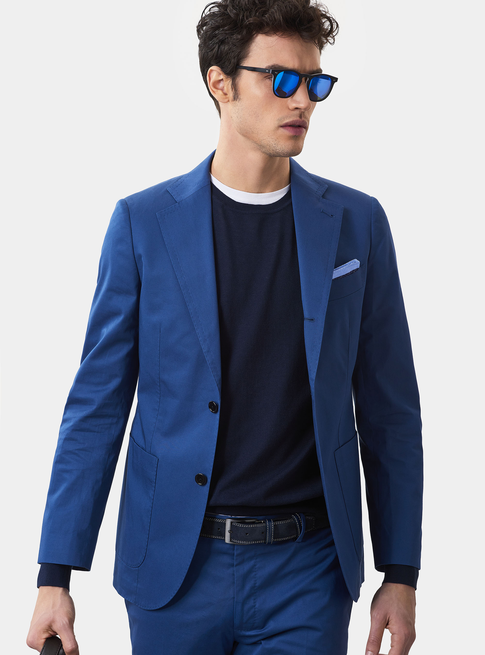 Giacca per abito in cotone, BLU