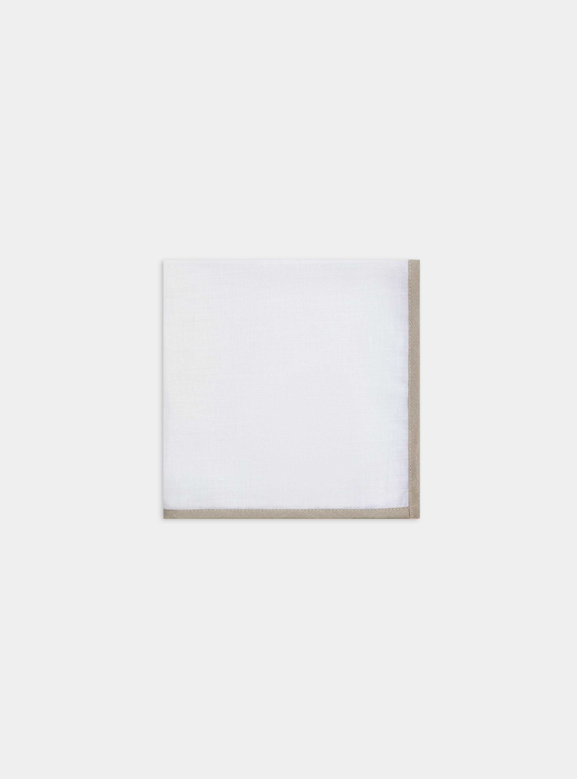 Pochette en lin, SAND/WHITE
