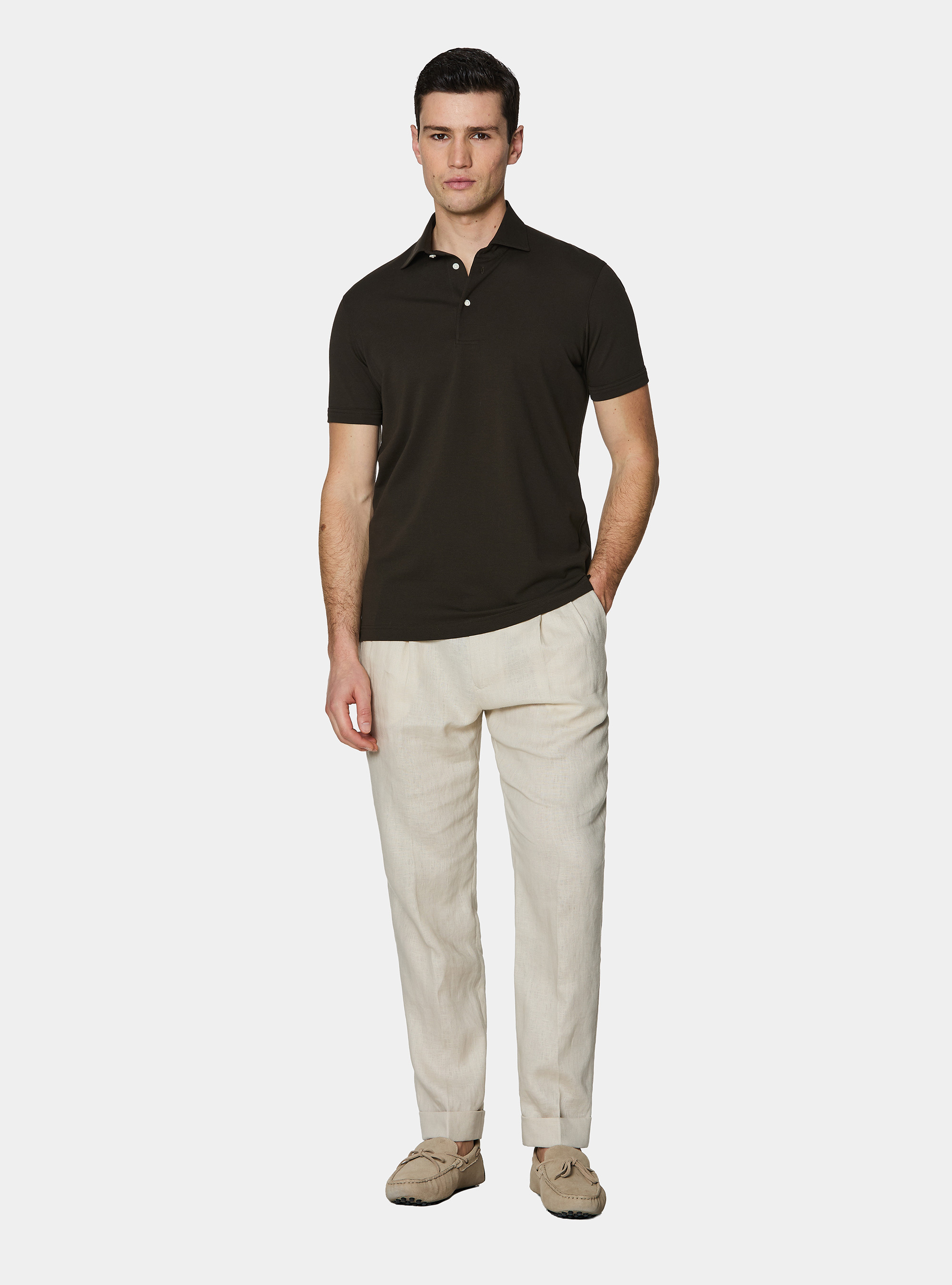 GT01 Stretch-Pique-Poloshirt, MARRONE 0507C